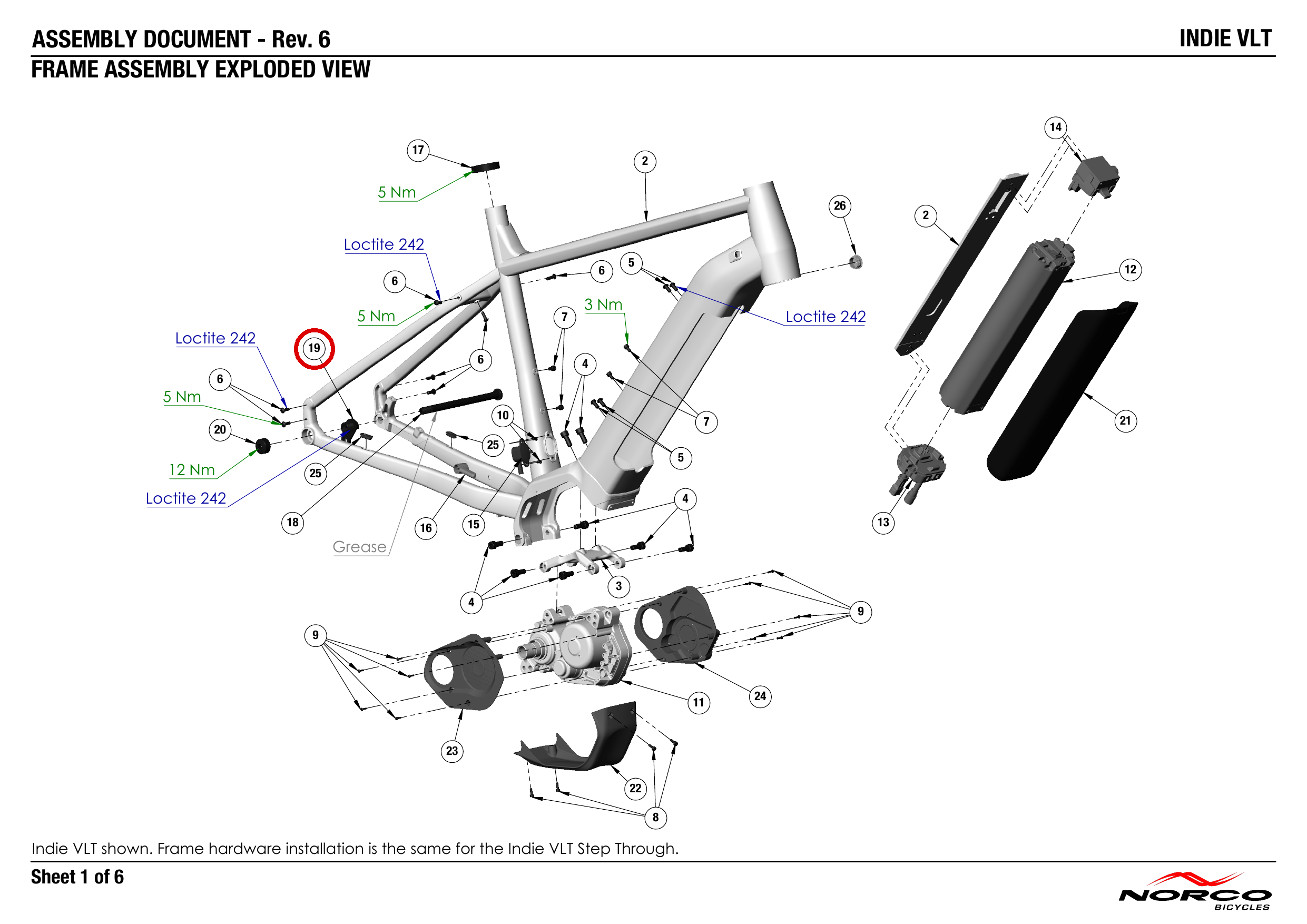 Official technical drawing with the relevant callout highlighted in red