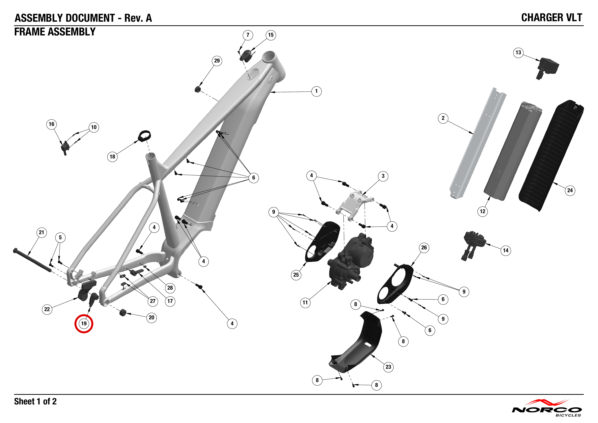 Official technical drawing with the relevant callout highlighted in red