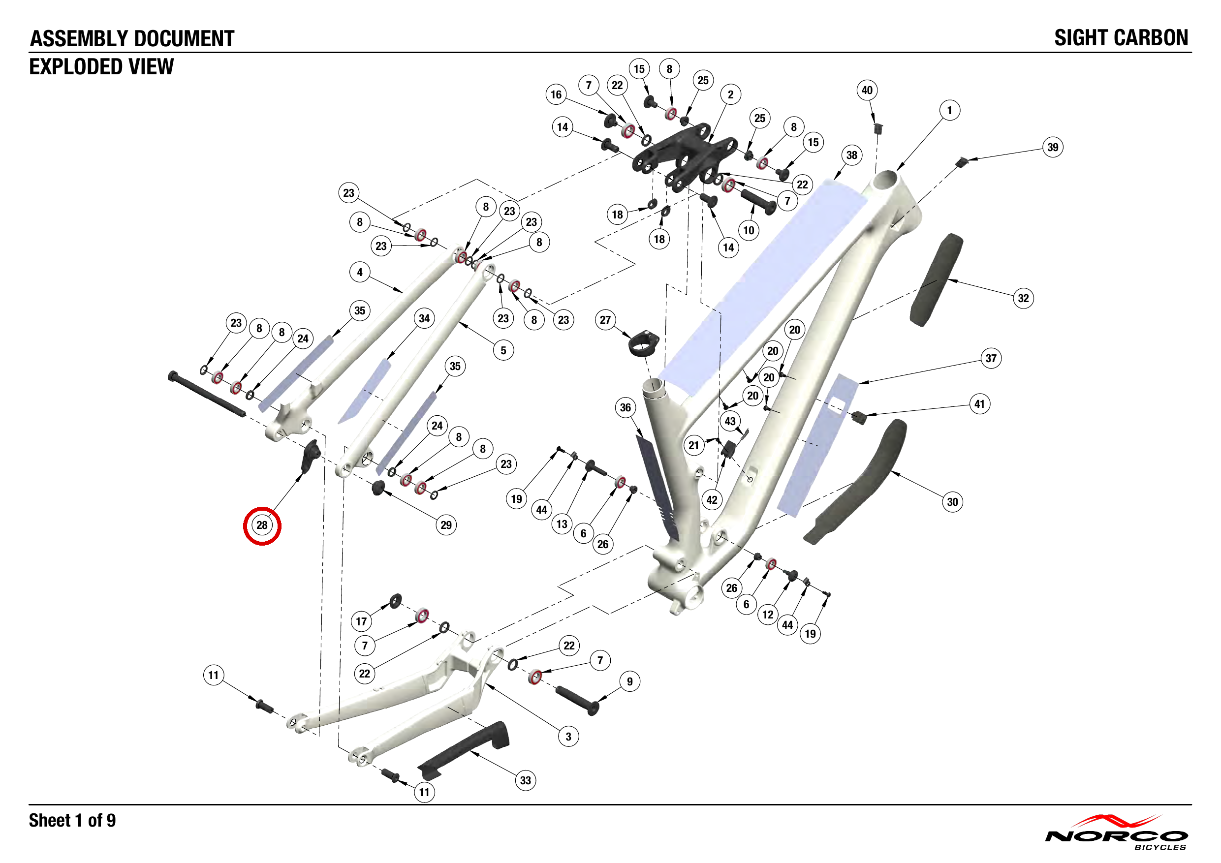 Official technical drawing with the relevant callout highlighted in red