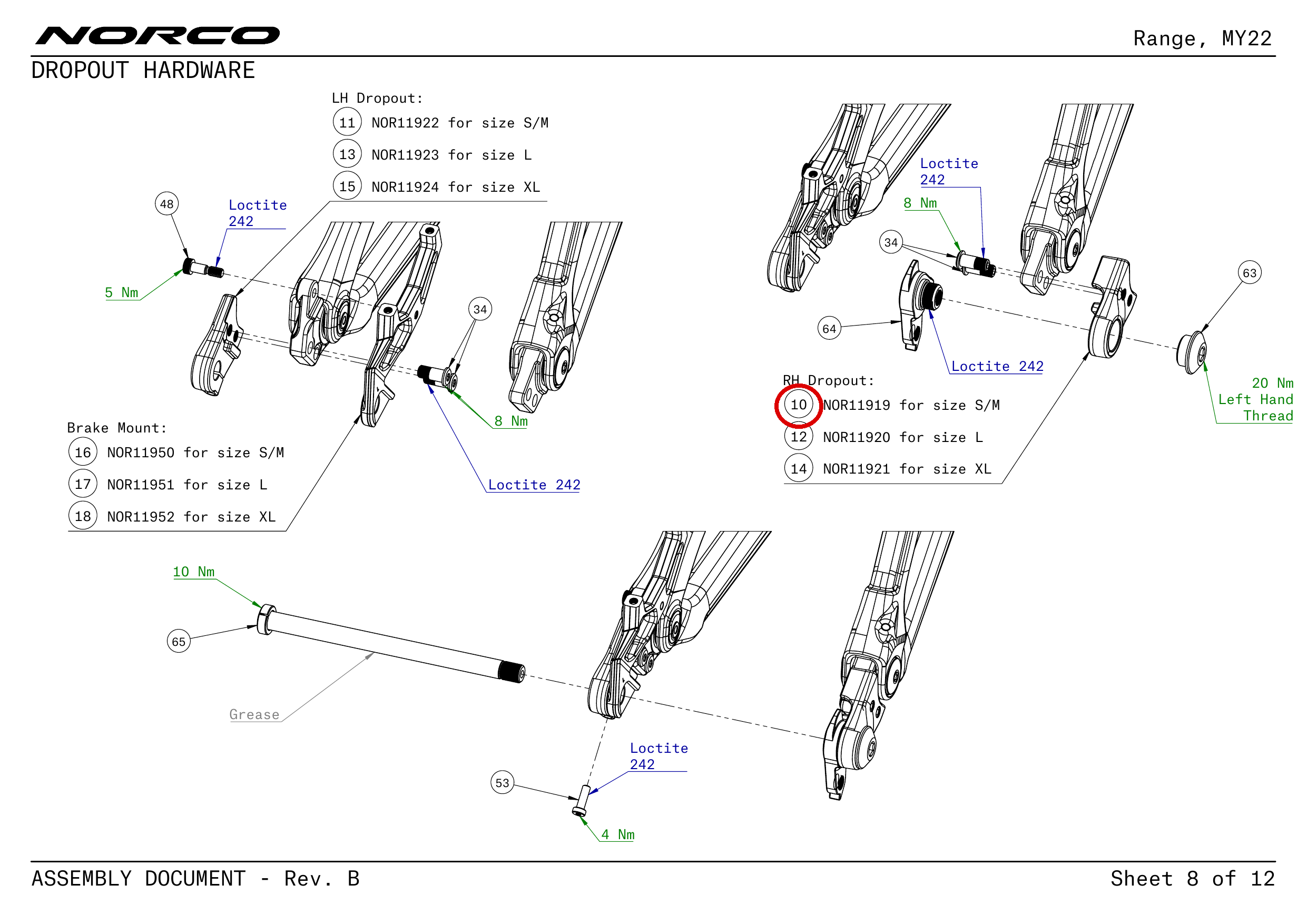 Official technical drawing with the relevant callout highlighted in red