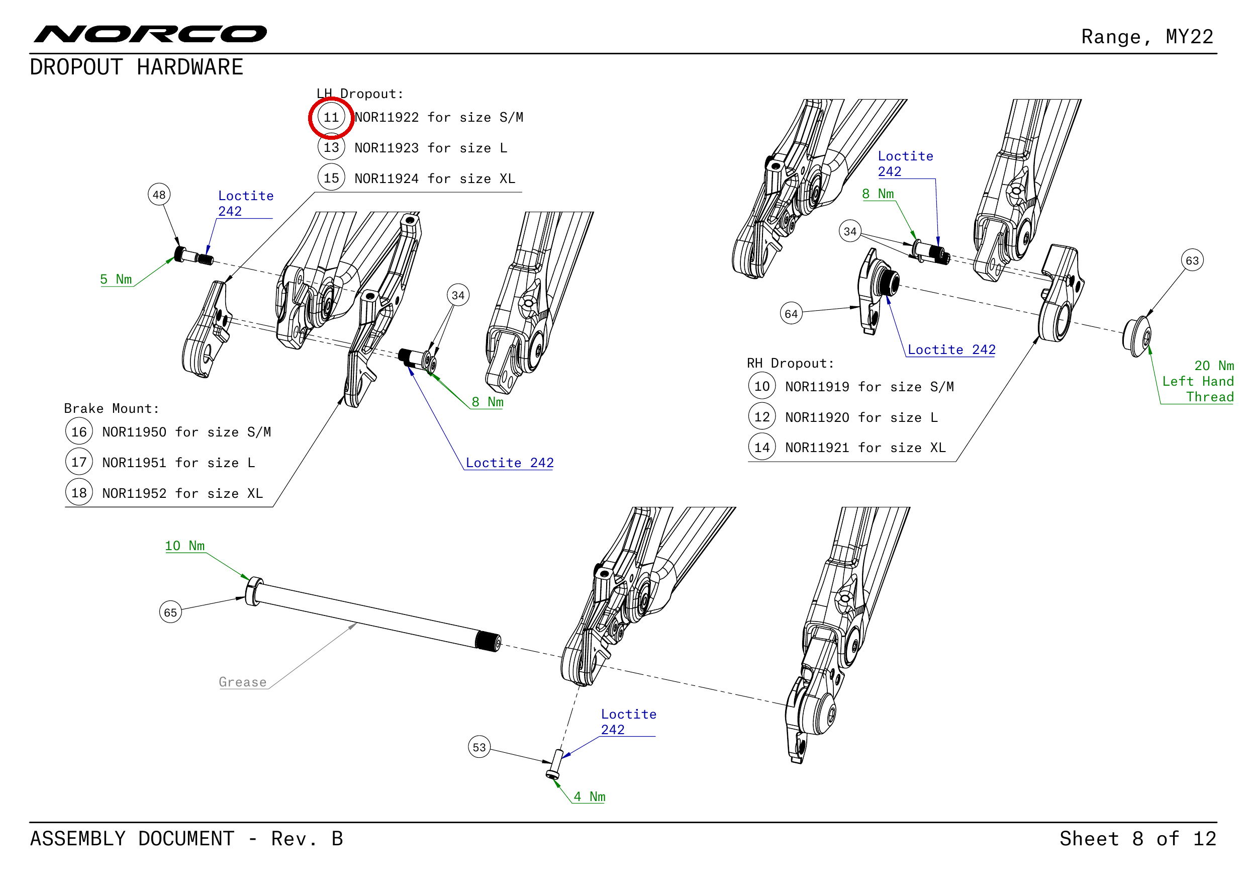 Official technical drawing with the relevant callout highlighted in red