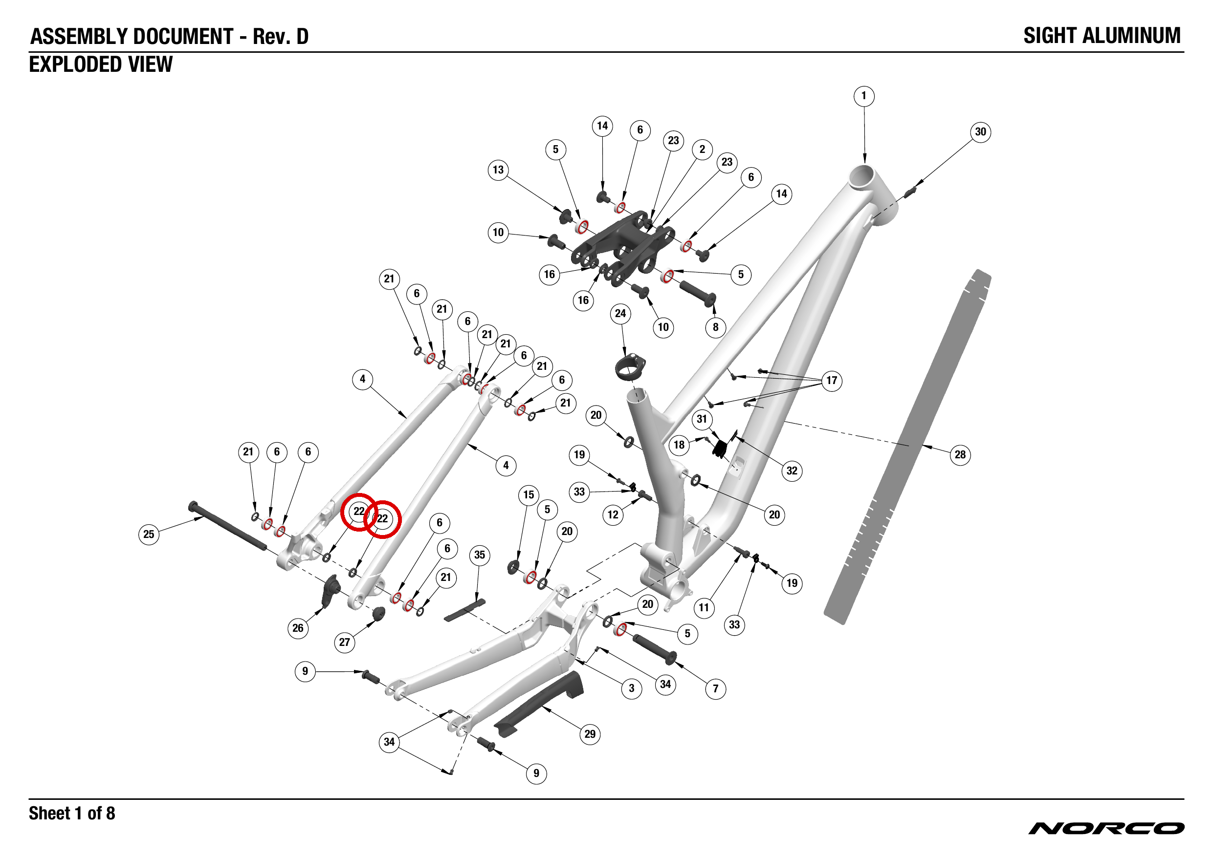 Official technical drawing with the relevant callout highlighted in red