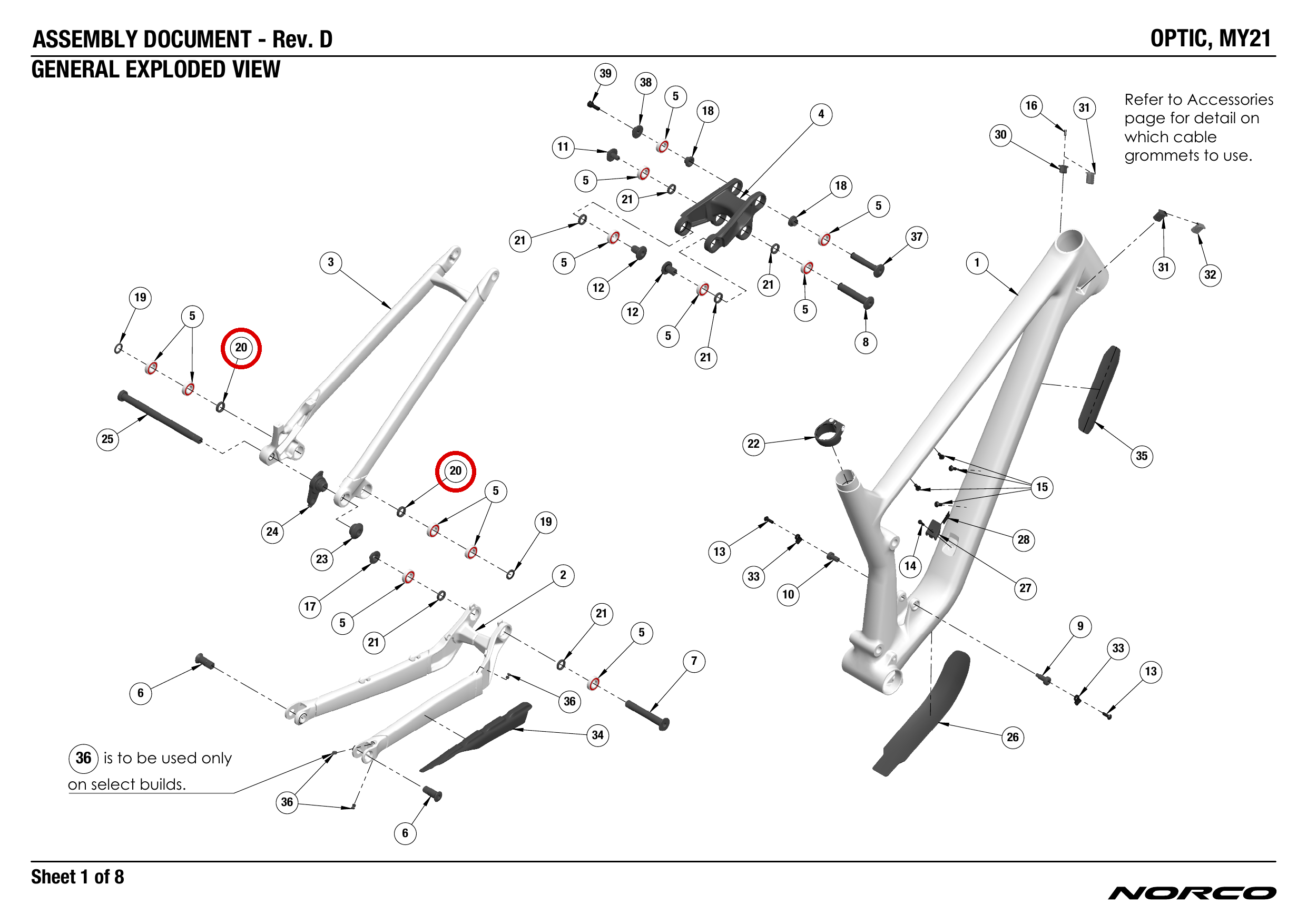 Official technical drawing with the relevant callout highlighted in red
