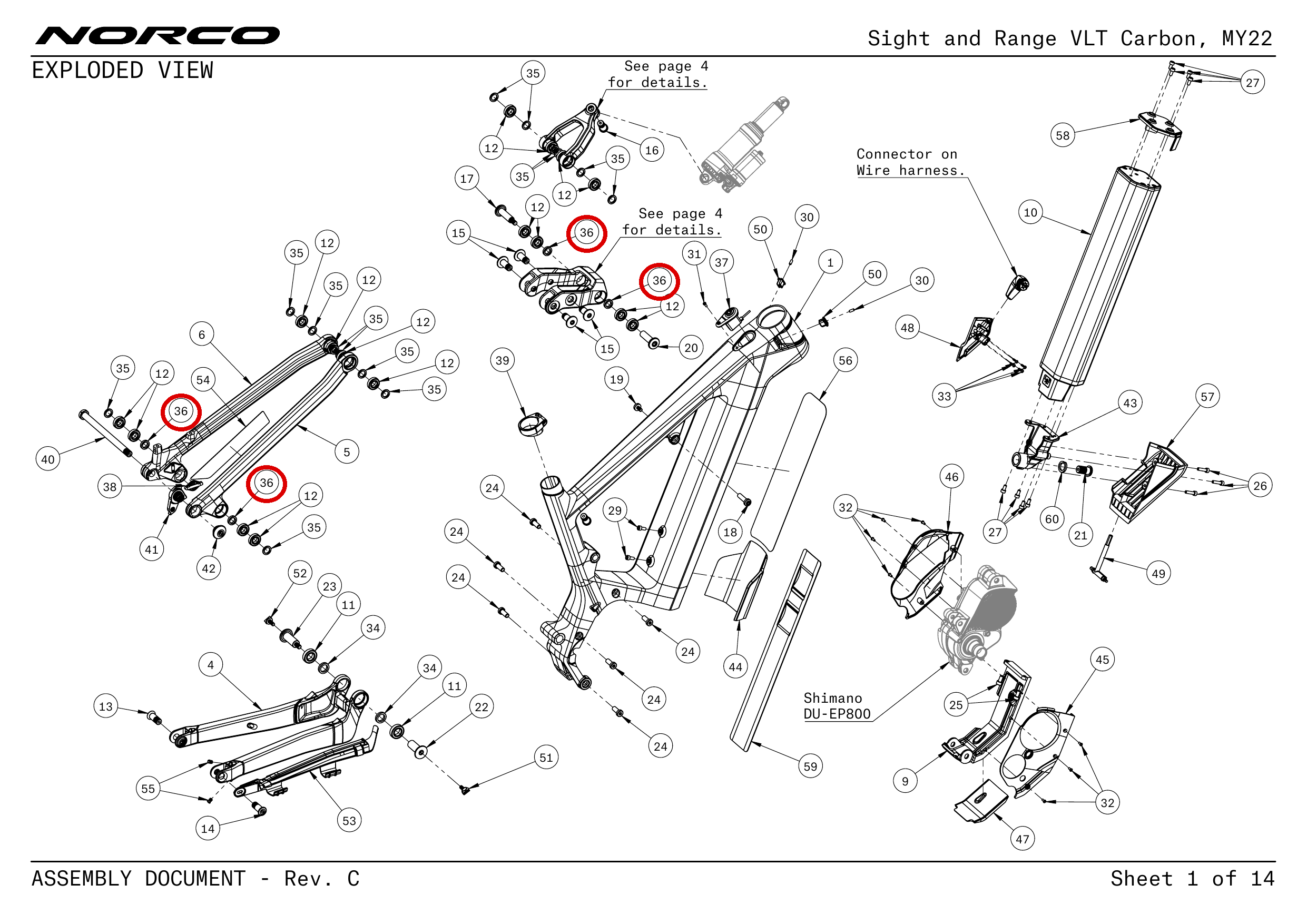 Official technical drawing with the relevant callout highlighted in red
