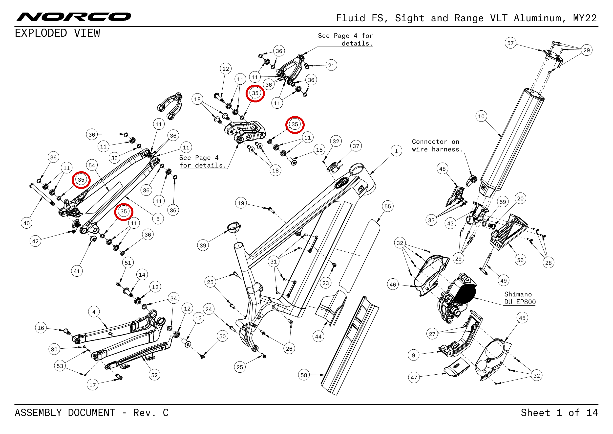Official technical drawing with the relevant callout highlighted in red