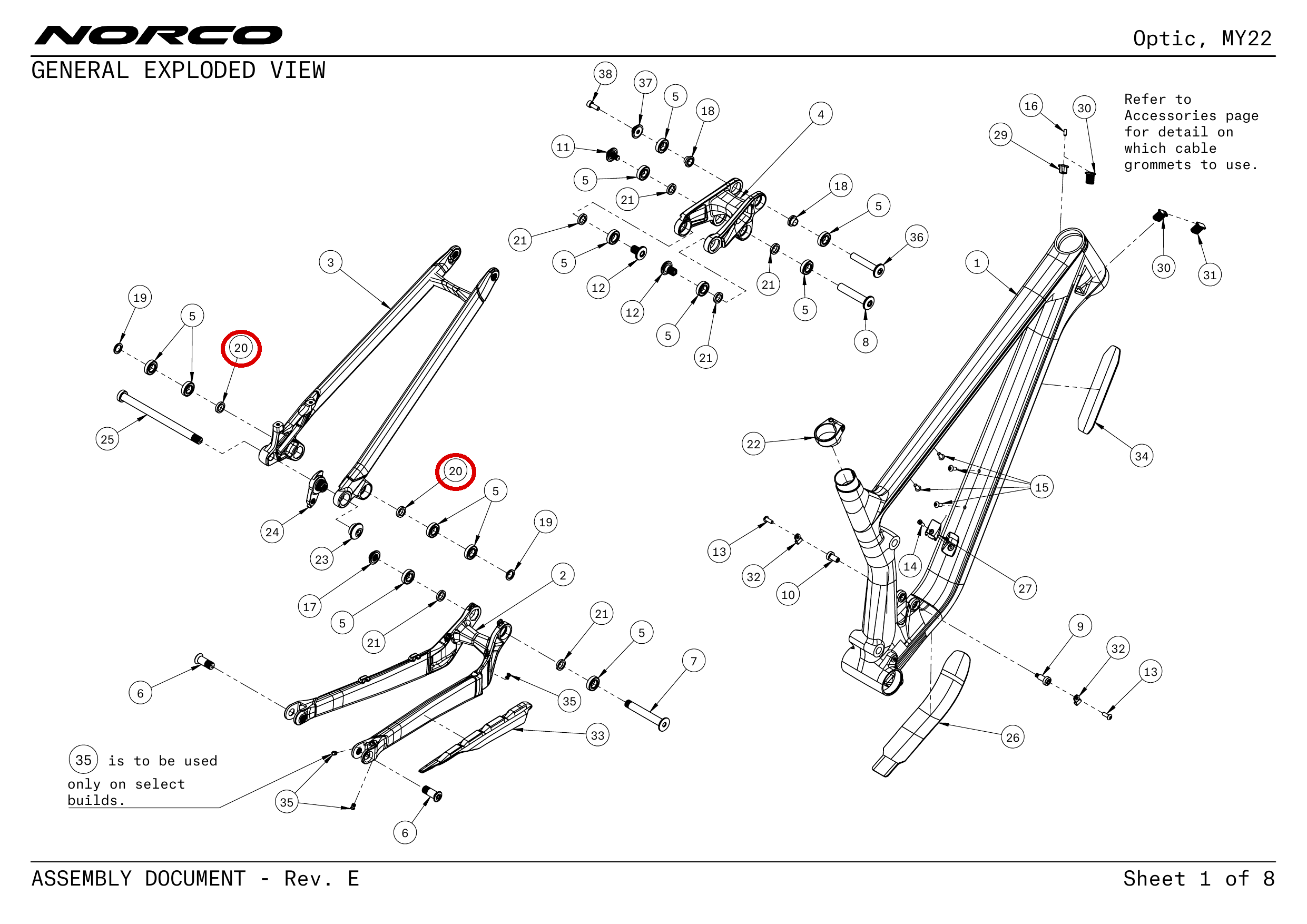 Official technical drawing with the relevant callout highlighted in red