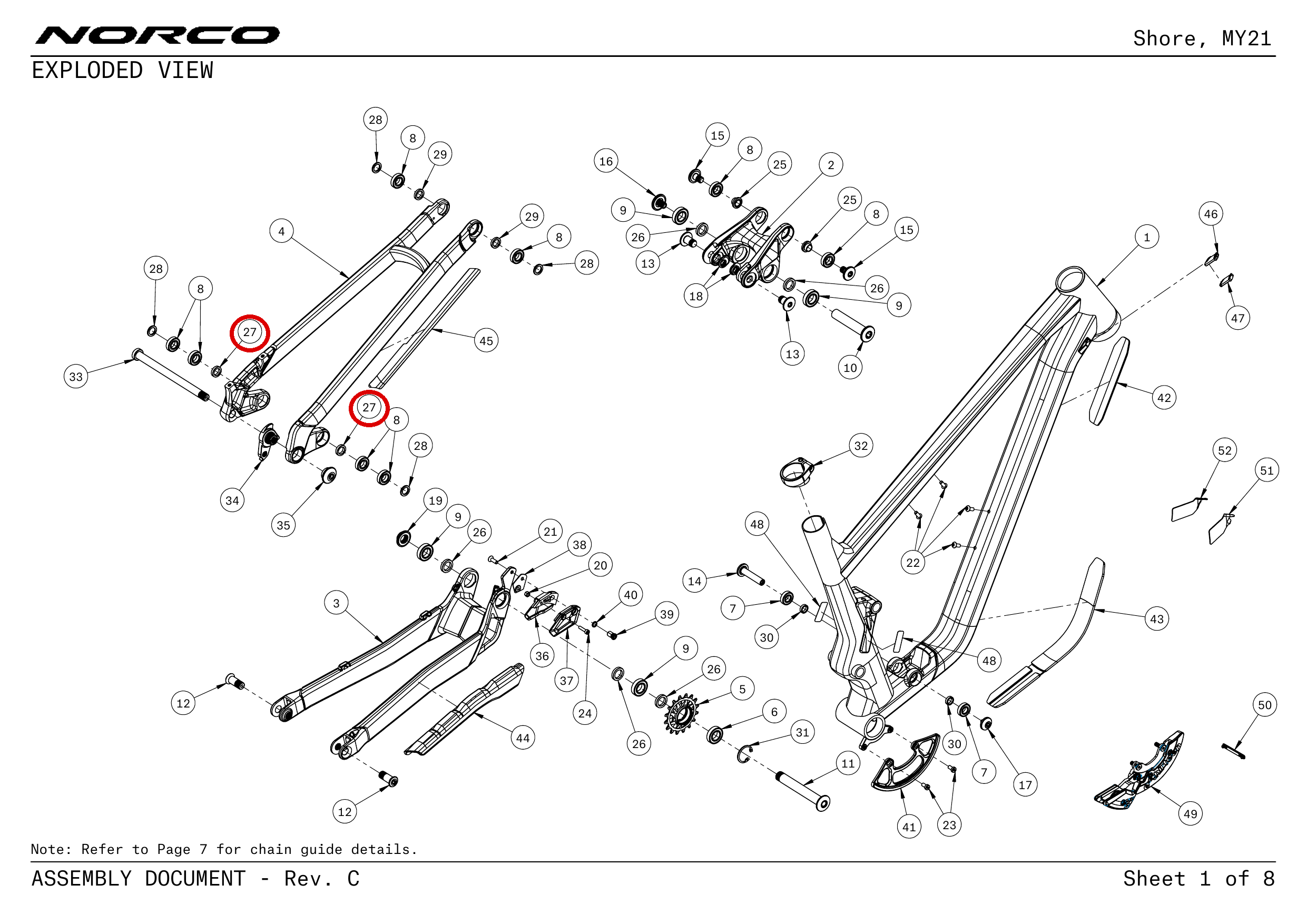 Official technical drawing with the relevant callout highlighted in red