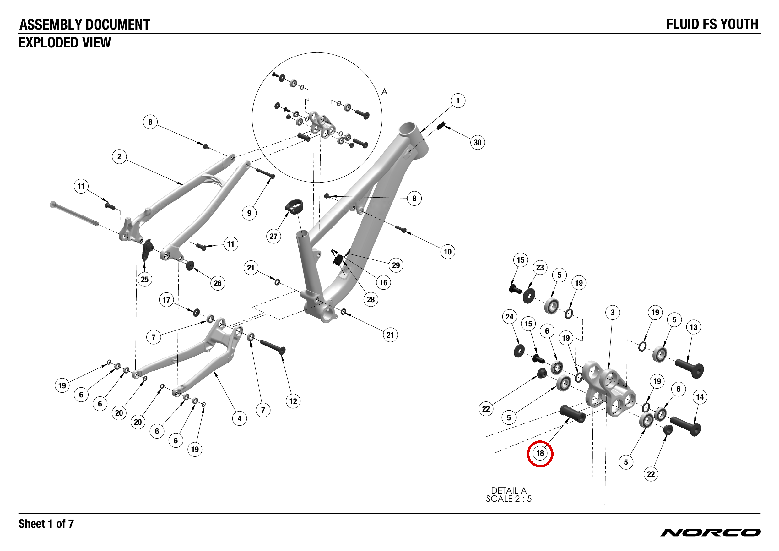 Official technical drawing with the relevant callout highlighted in red