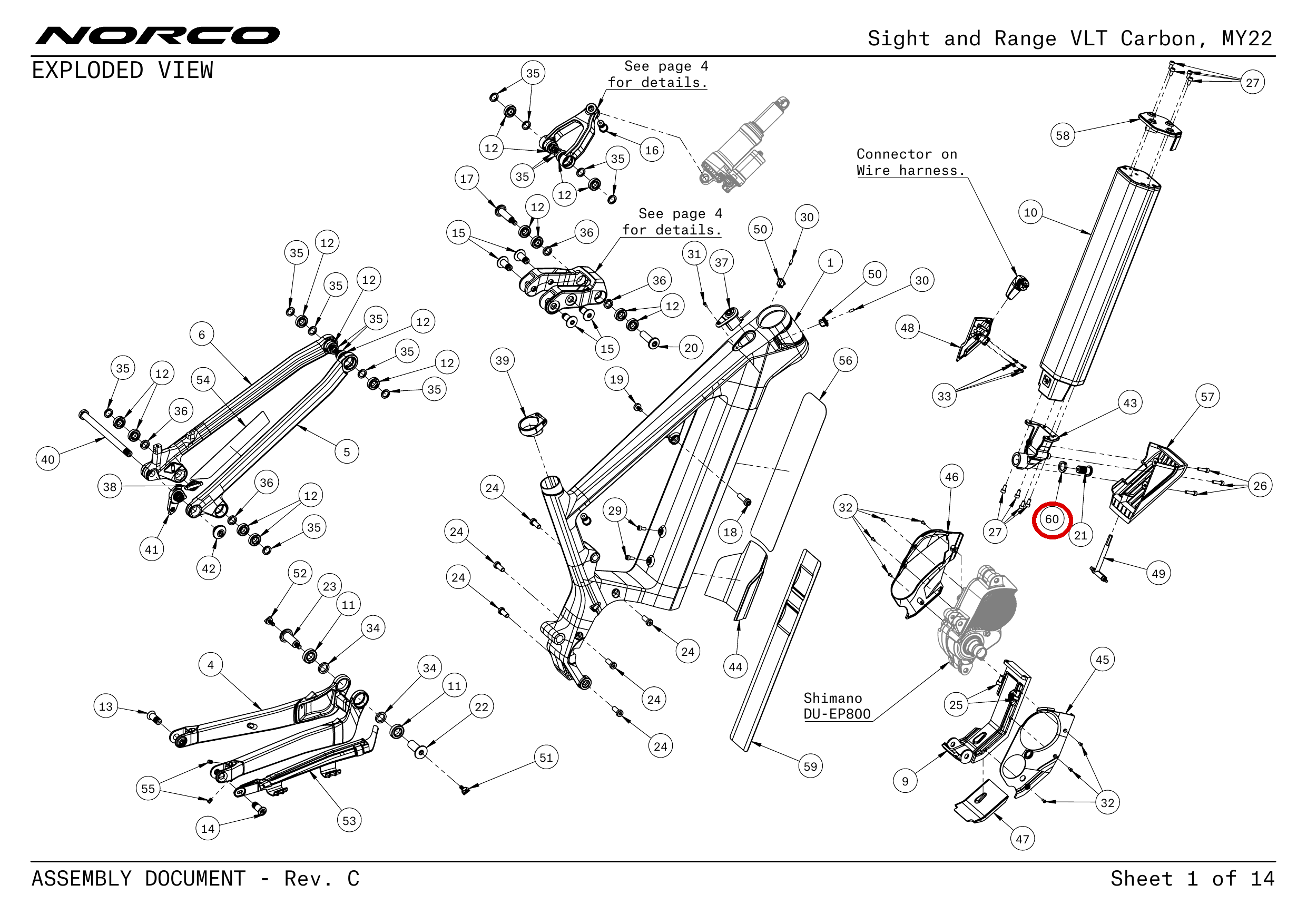 Official technical drawing with the relevant callout highlighted in red