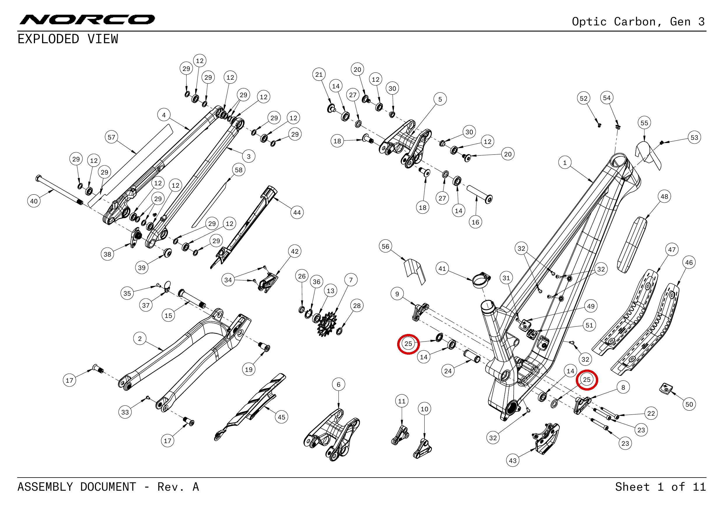 Official technical drawing with the relevant callout highlighted in red