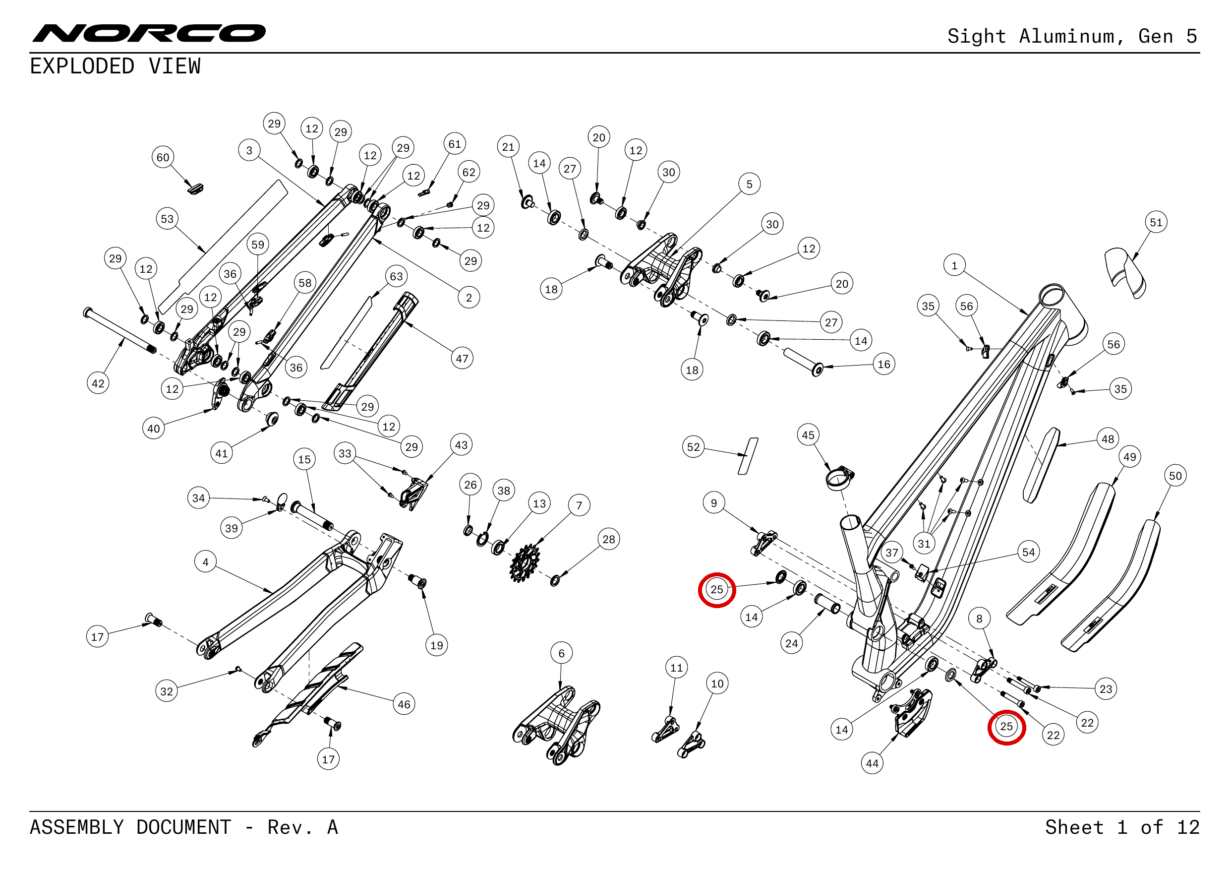 Official technical drawing with the relevant callout highlighted in red
