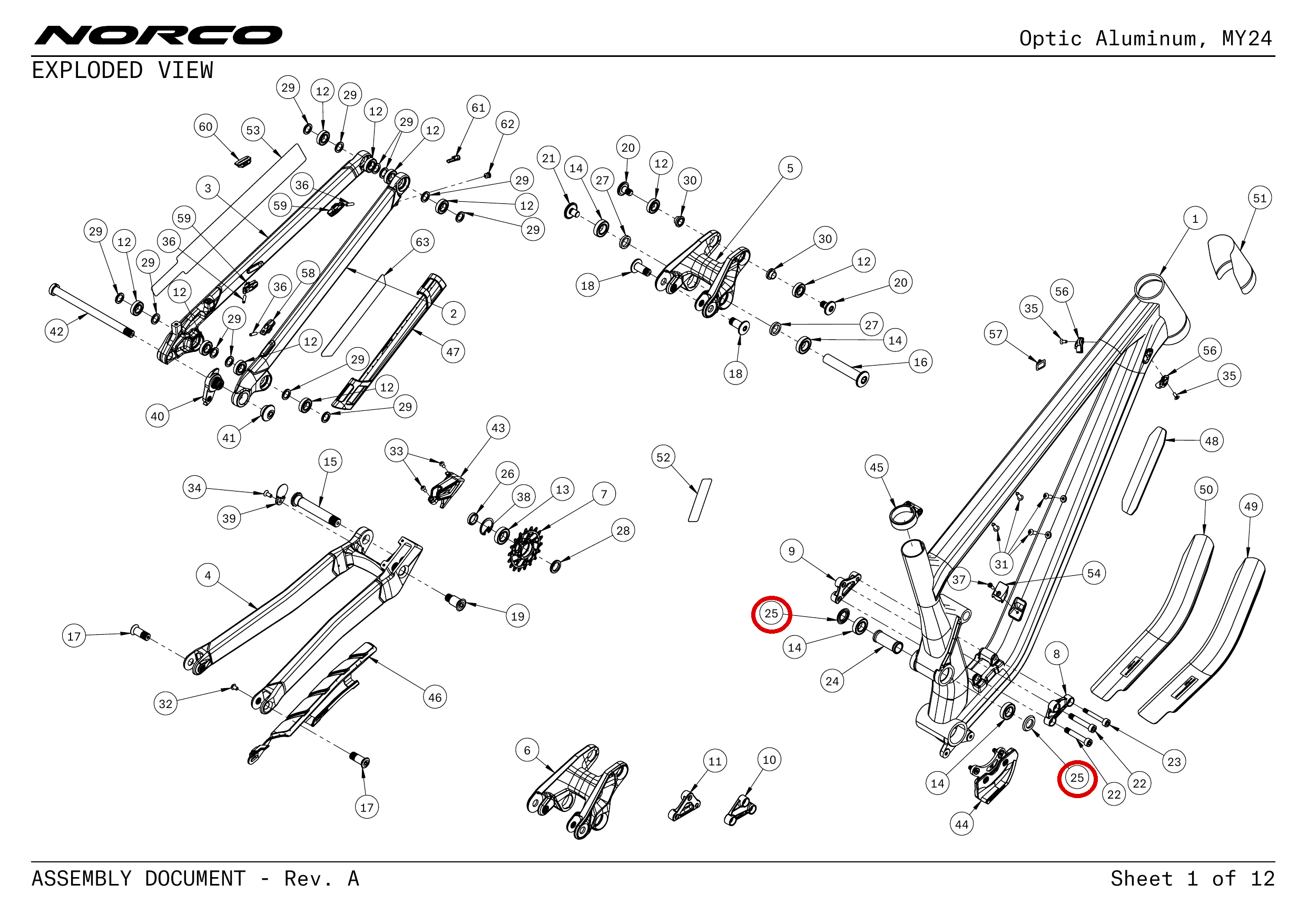 Official technical drawing with the relevant callout highlighted in red