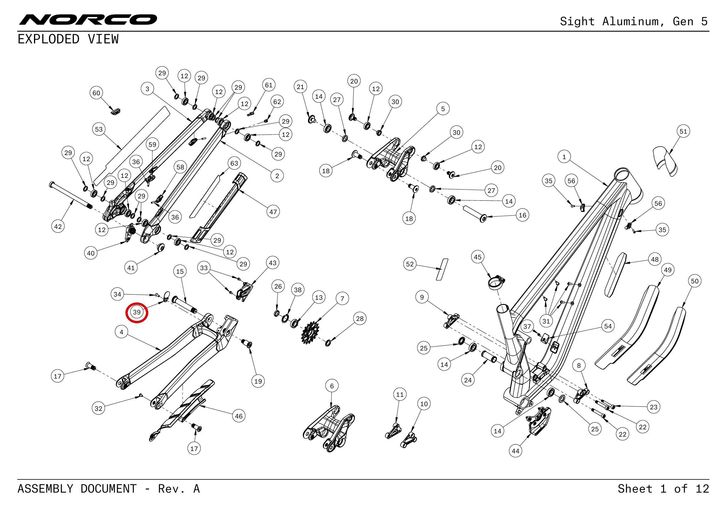 Official technical drawing with the relevant callout highlighted in red