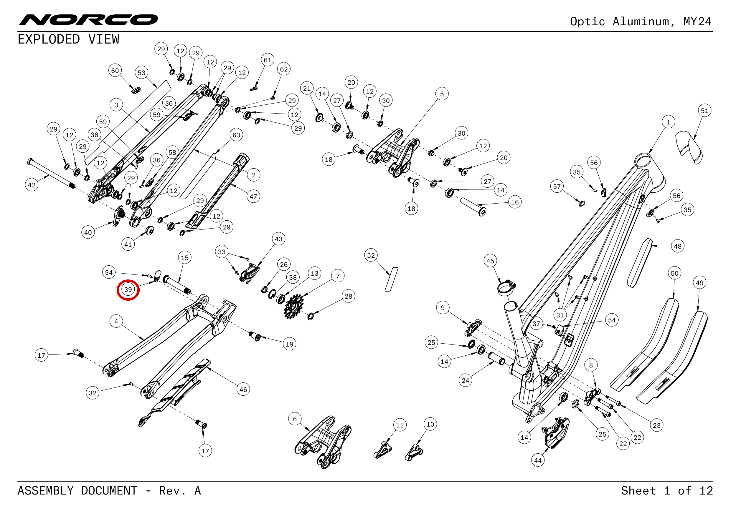 Official technical drawing with the relevant callout highlighted in red