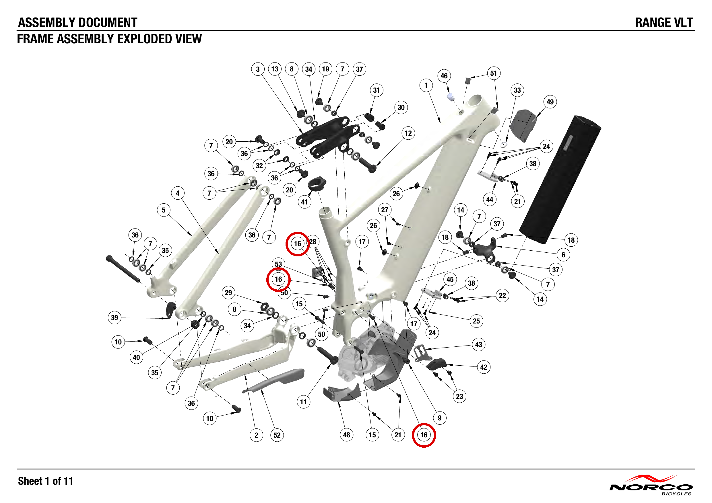 Official technical drawing with the relevant callout highlighted in red