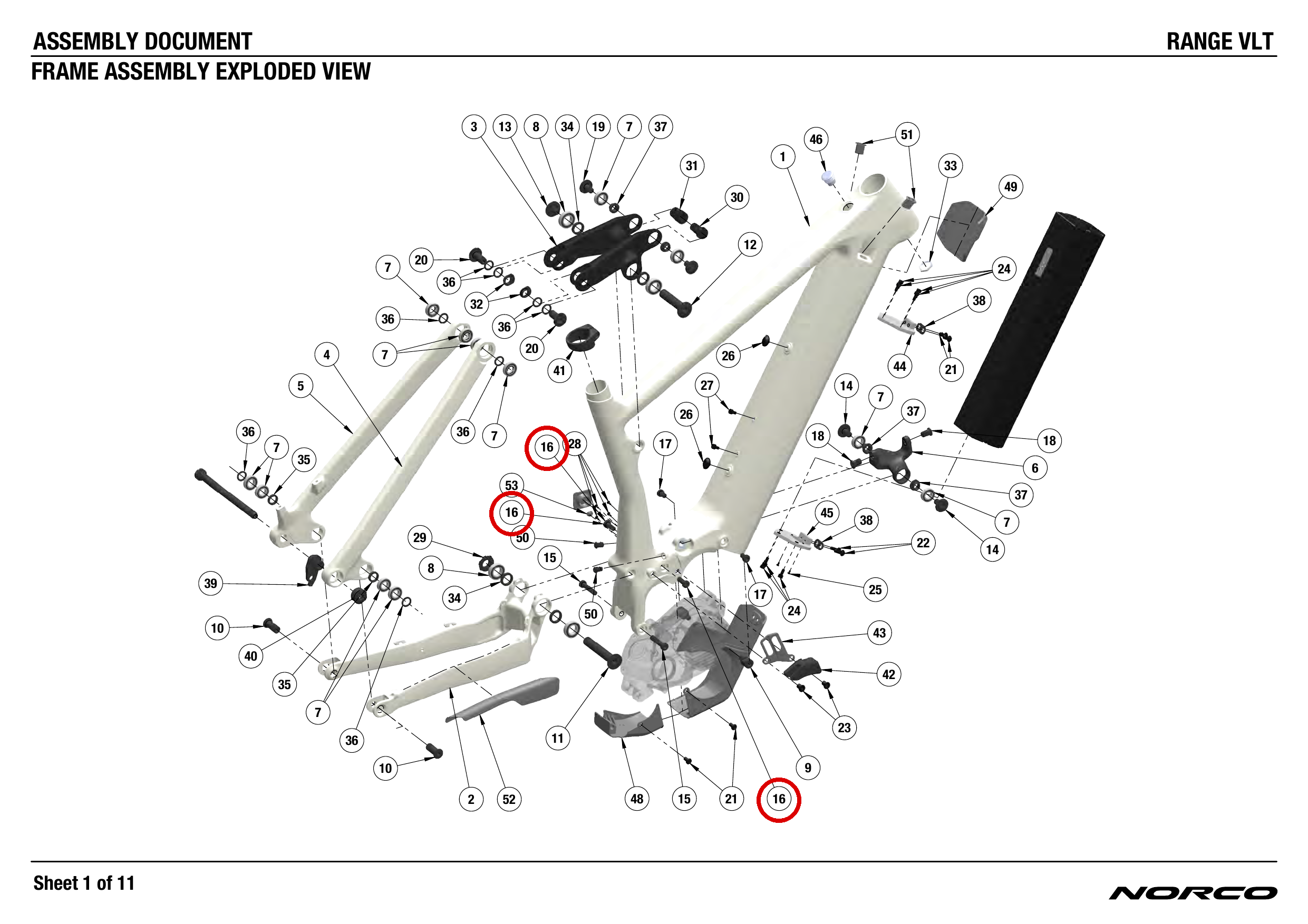 Official technical drawing with the relevant callout highlighted in red