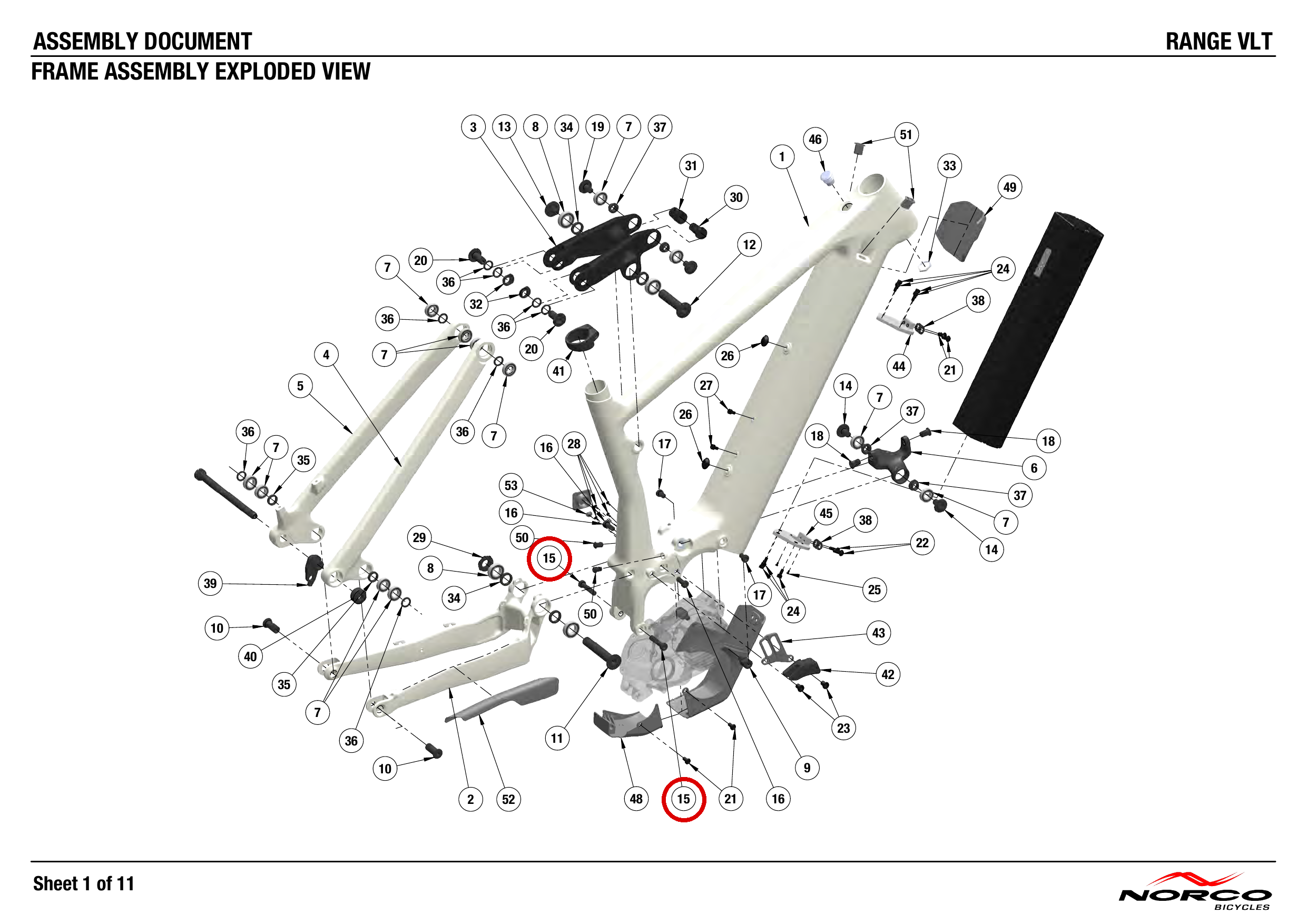 Official technical drawing with the relevant callout highlighted in red