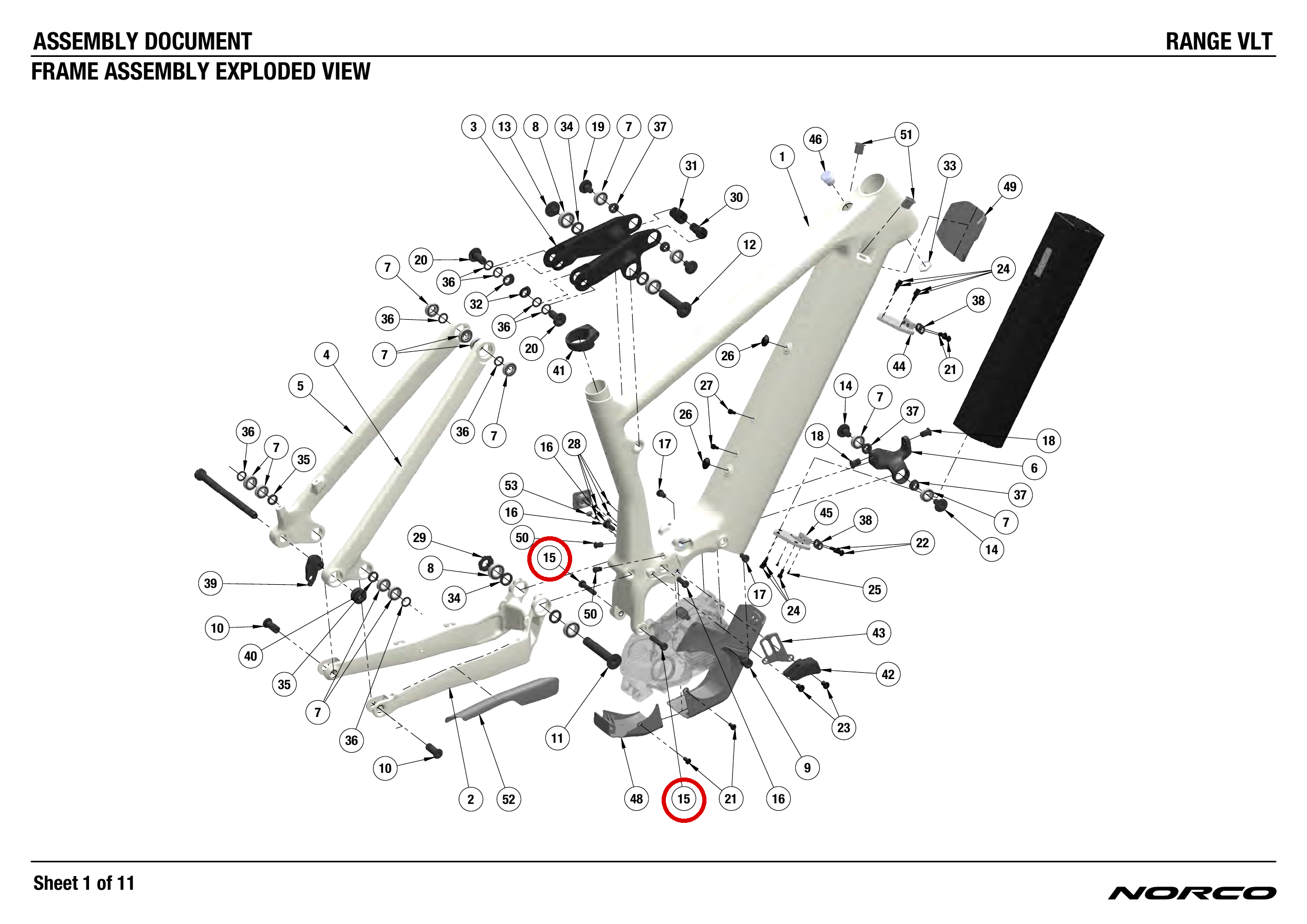 Official technical drawing with the relevant callout highlighted in red