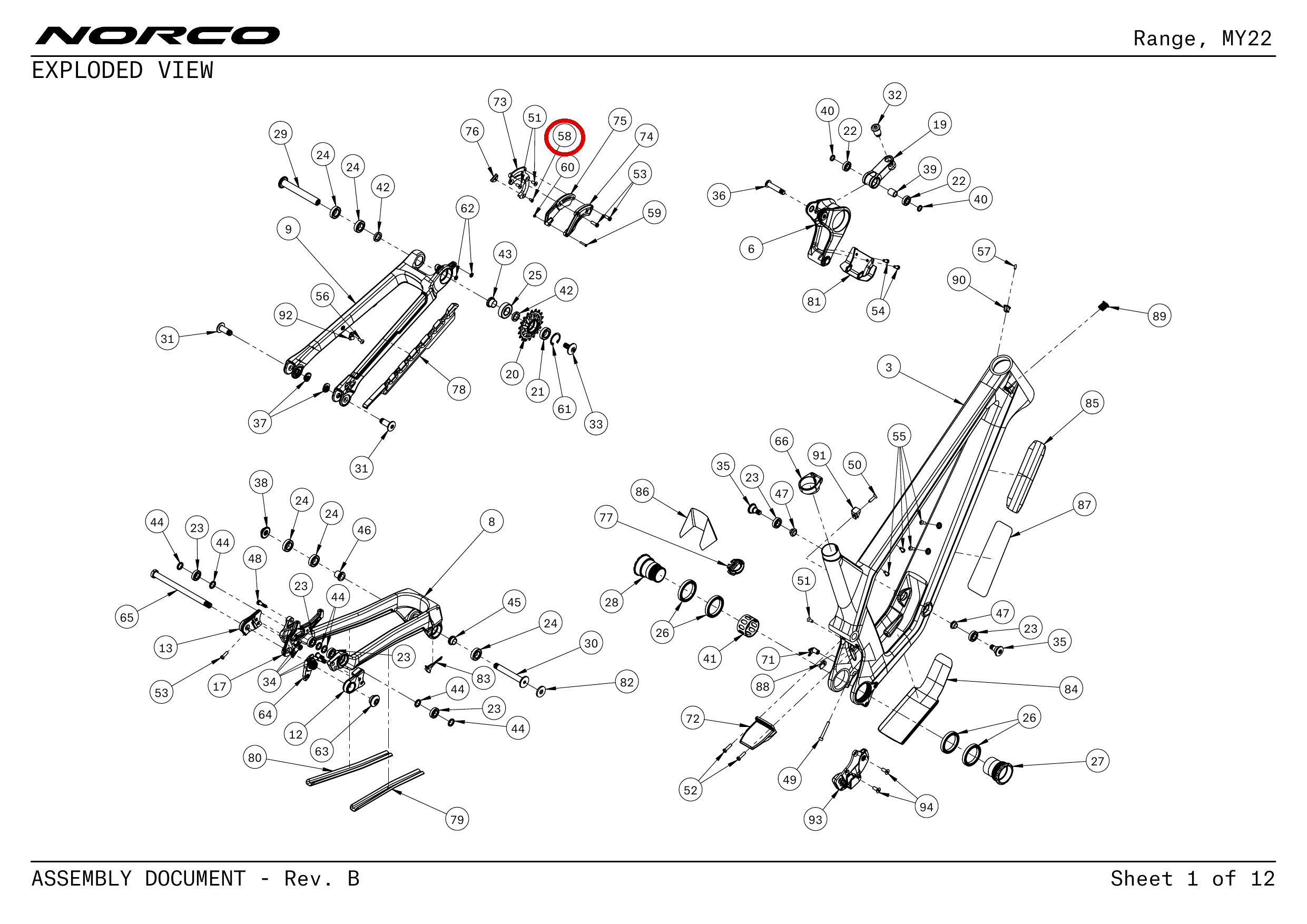 Official technical drawing with the relevant callout highlighted in red