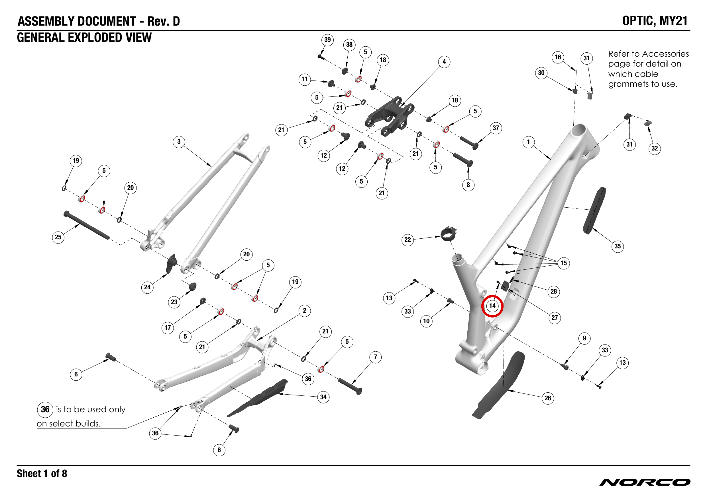Official technical drawing with the relevant callout highlighted in red