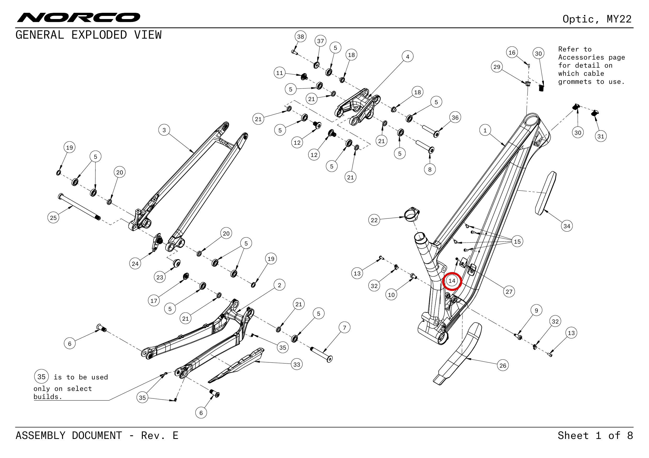 Official technical drawing with the relevant callout highlighted in red