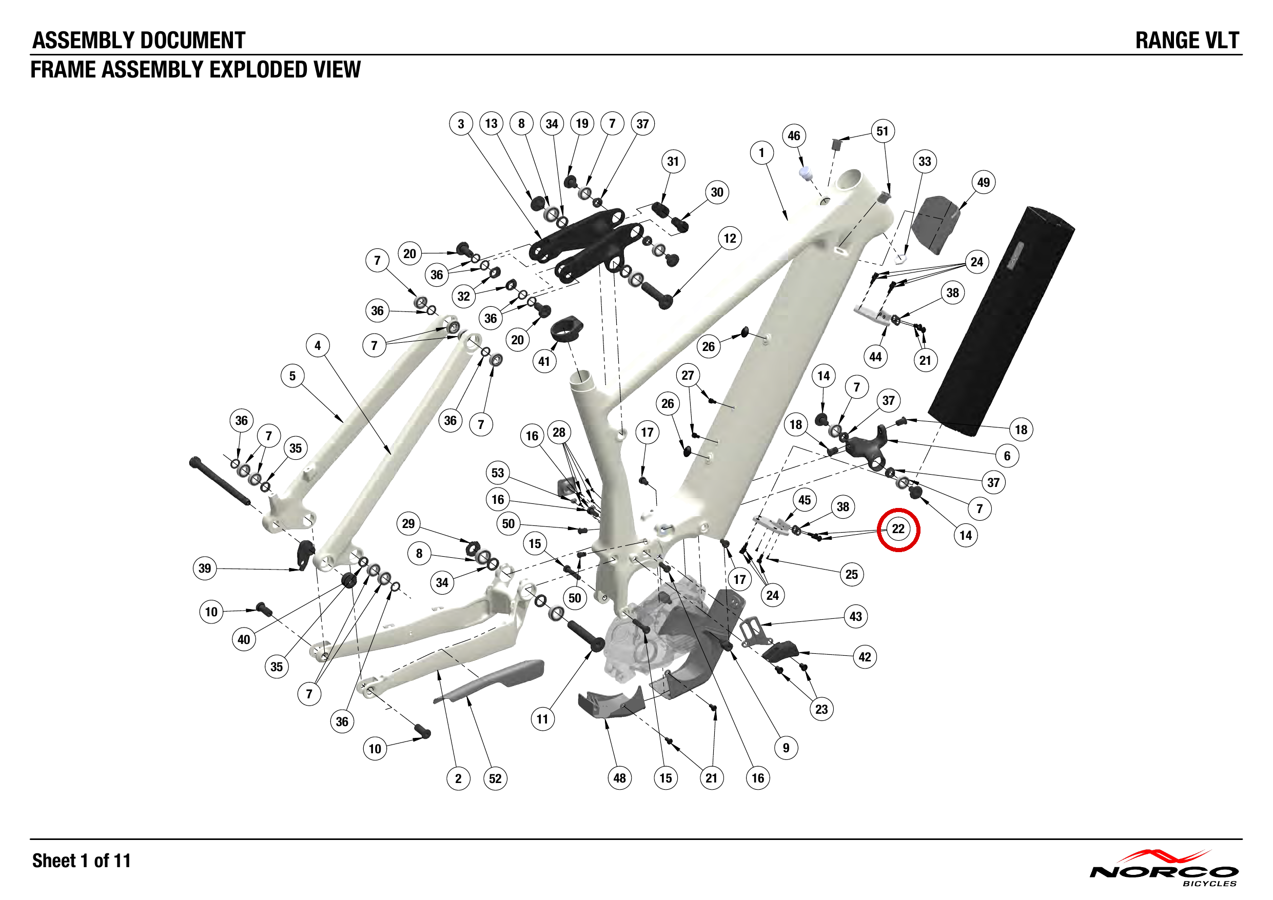 Official technical drawing with the relevant callout highlighted in red