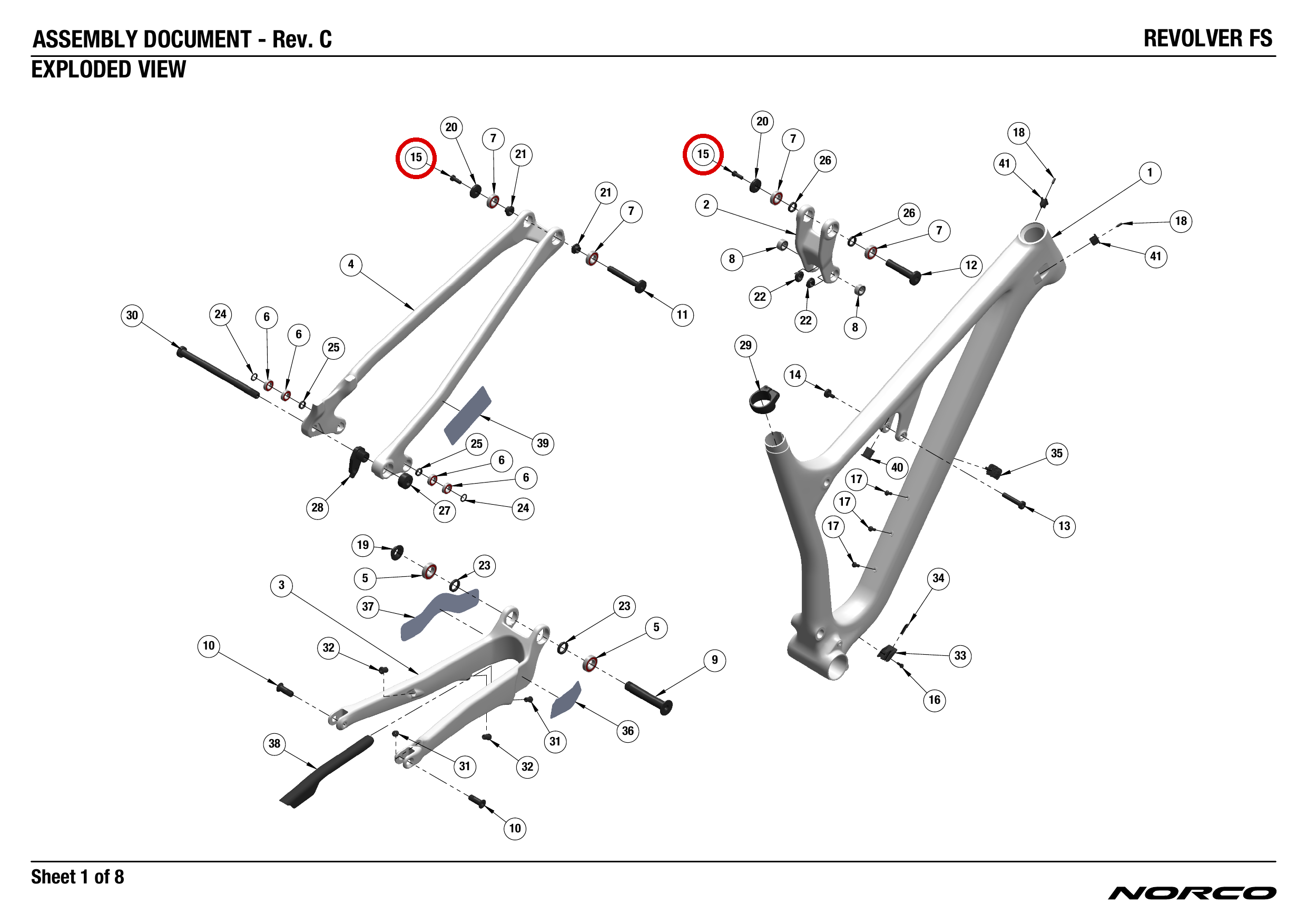 Official technical drawing with the relevant callout highlighted in red