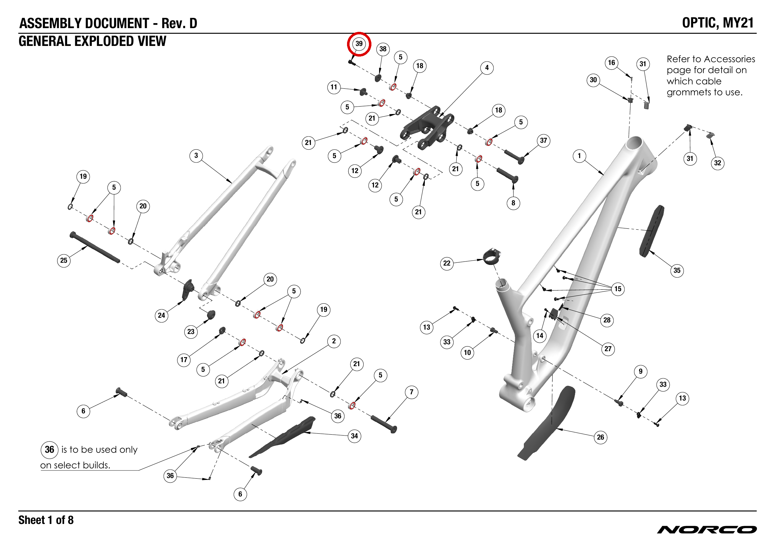 Official technical drawing with the relevant callout highlighted in red