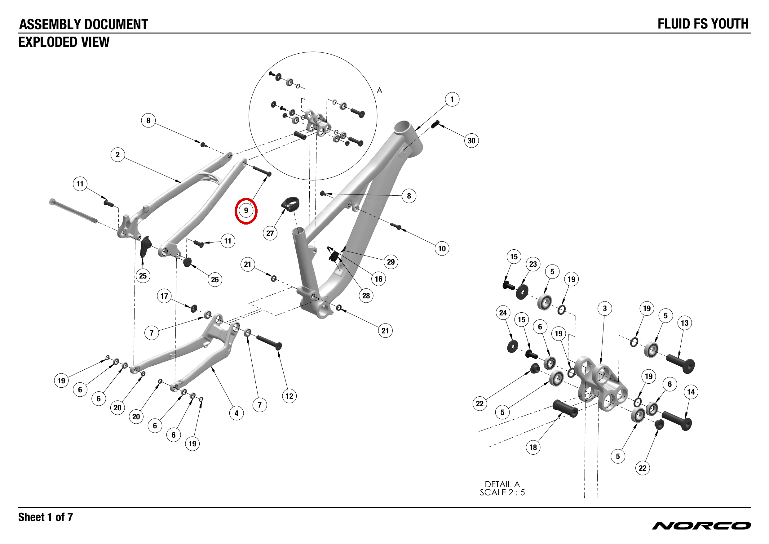 Official technical drawing with the relevant callout highlighted in red