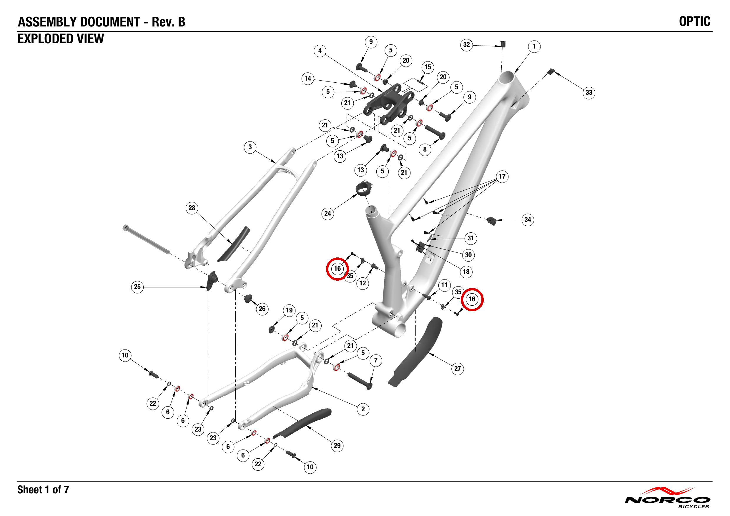 Official technical drawing with the relevant callout highlighted in red