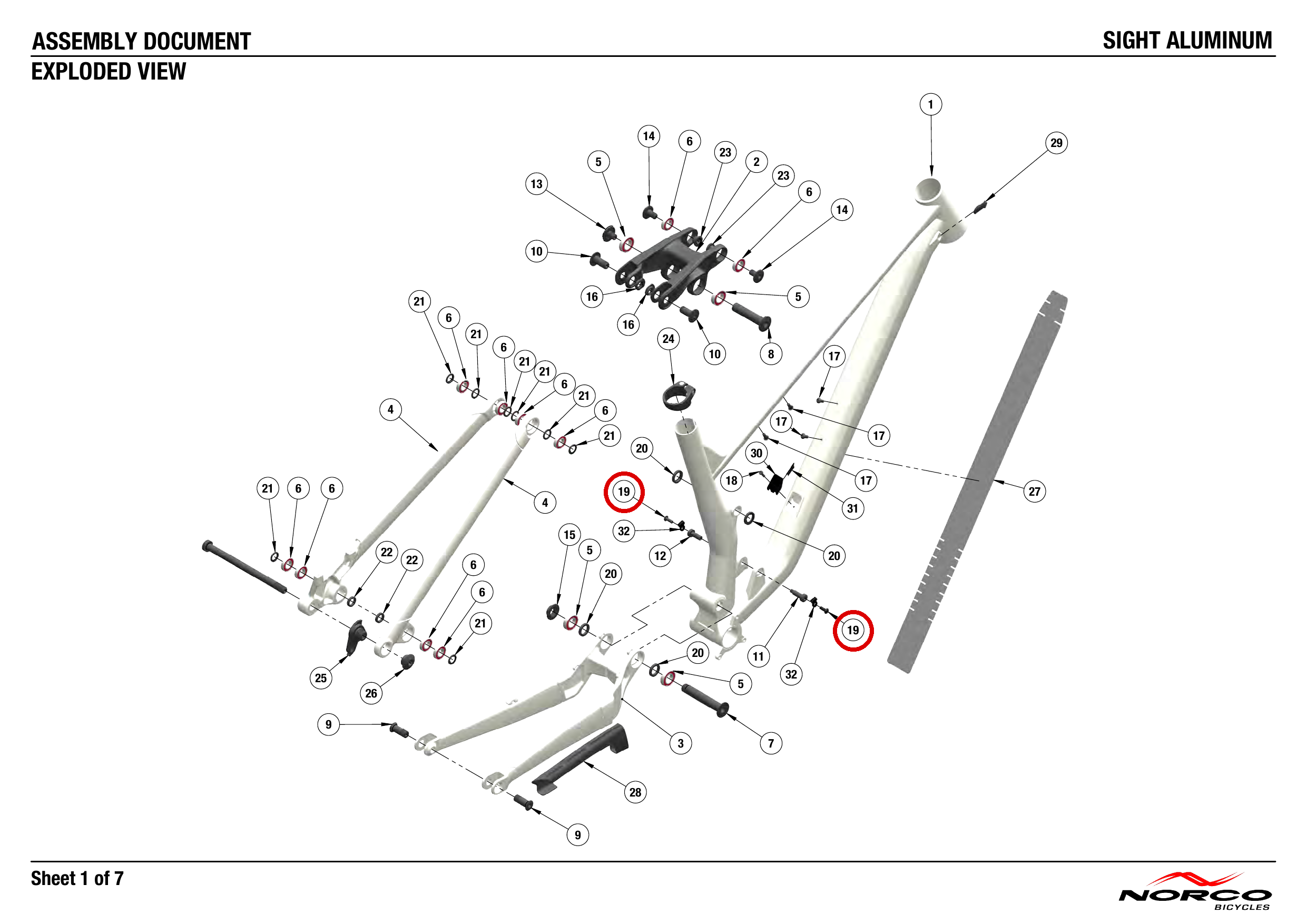 Official technical drawing with the relevant callout highlighted in red