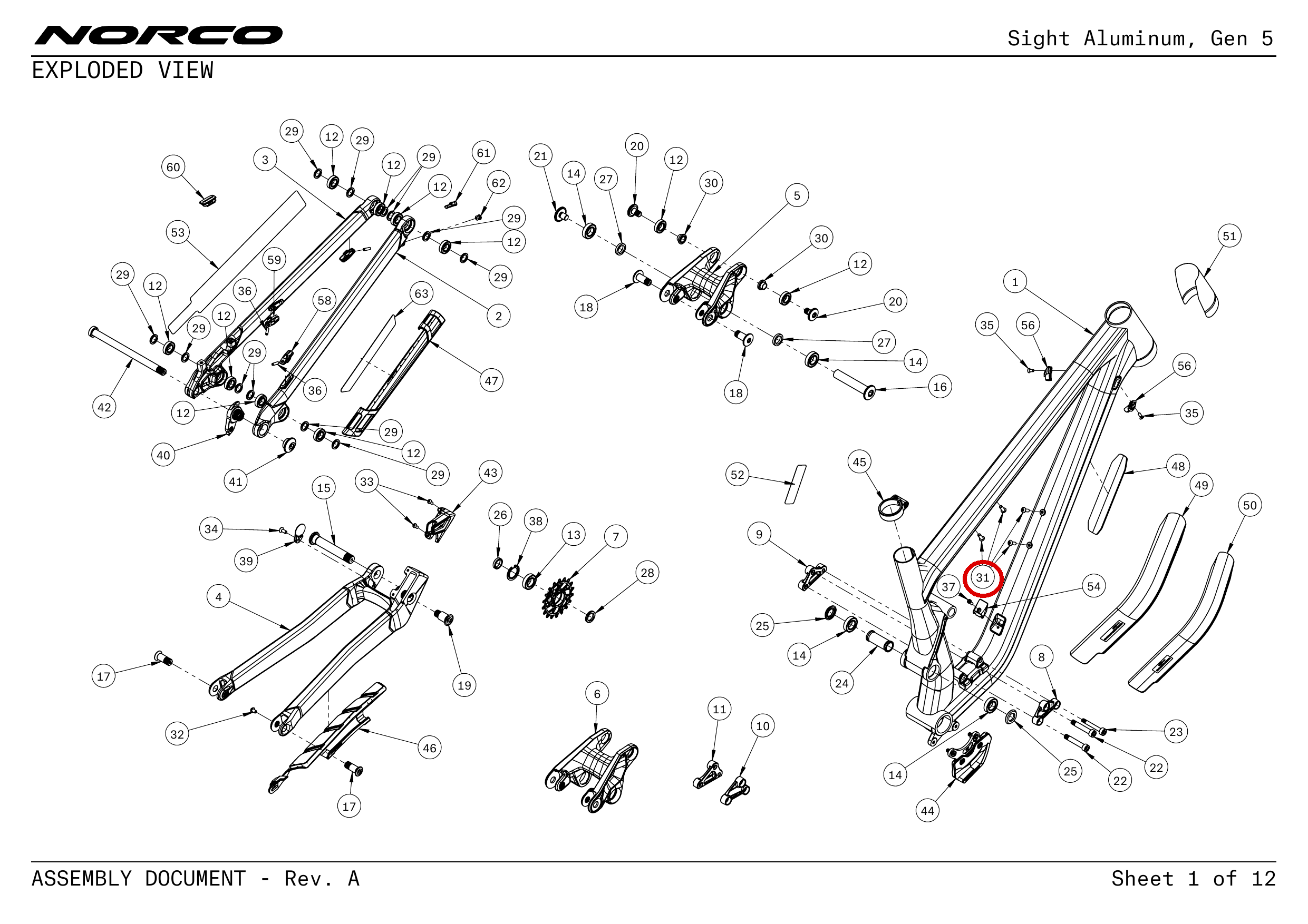 Official technical drawing with the relevant callout highlighted in red