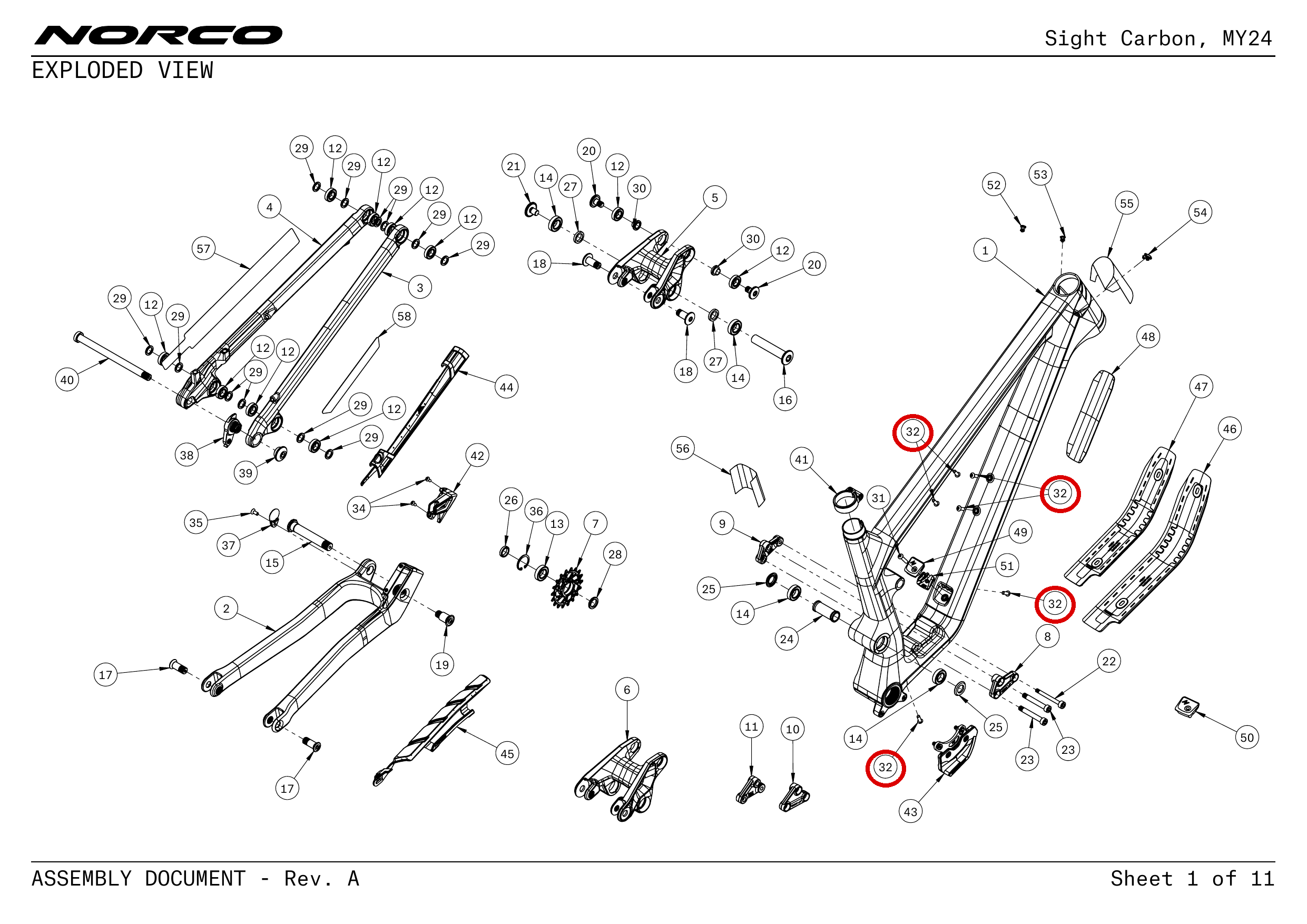 Official technical drawing with the relevant callout highlighted in red