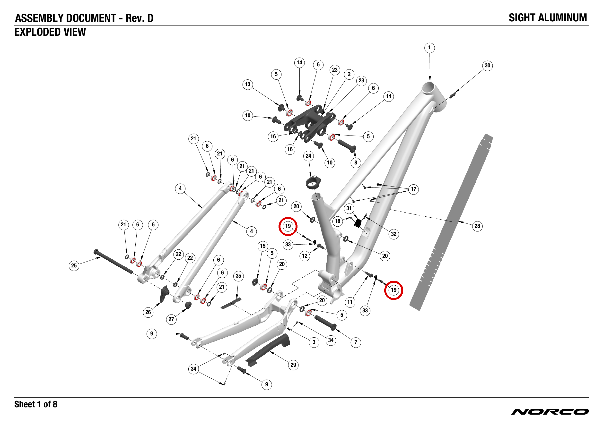 Official technical drawing with the relevant callout highlighted in red