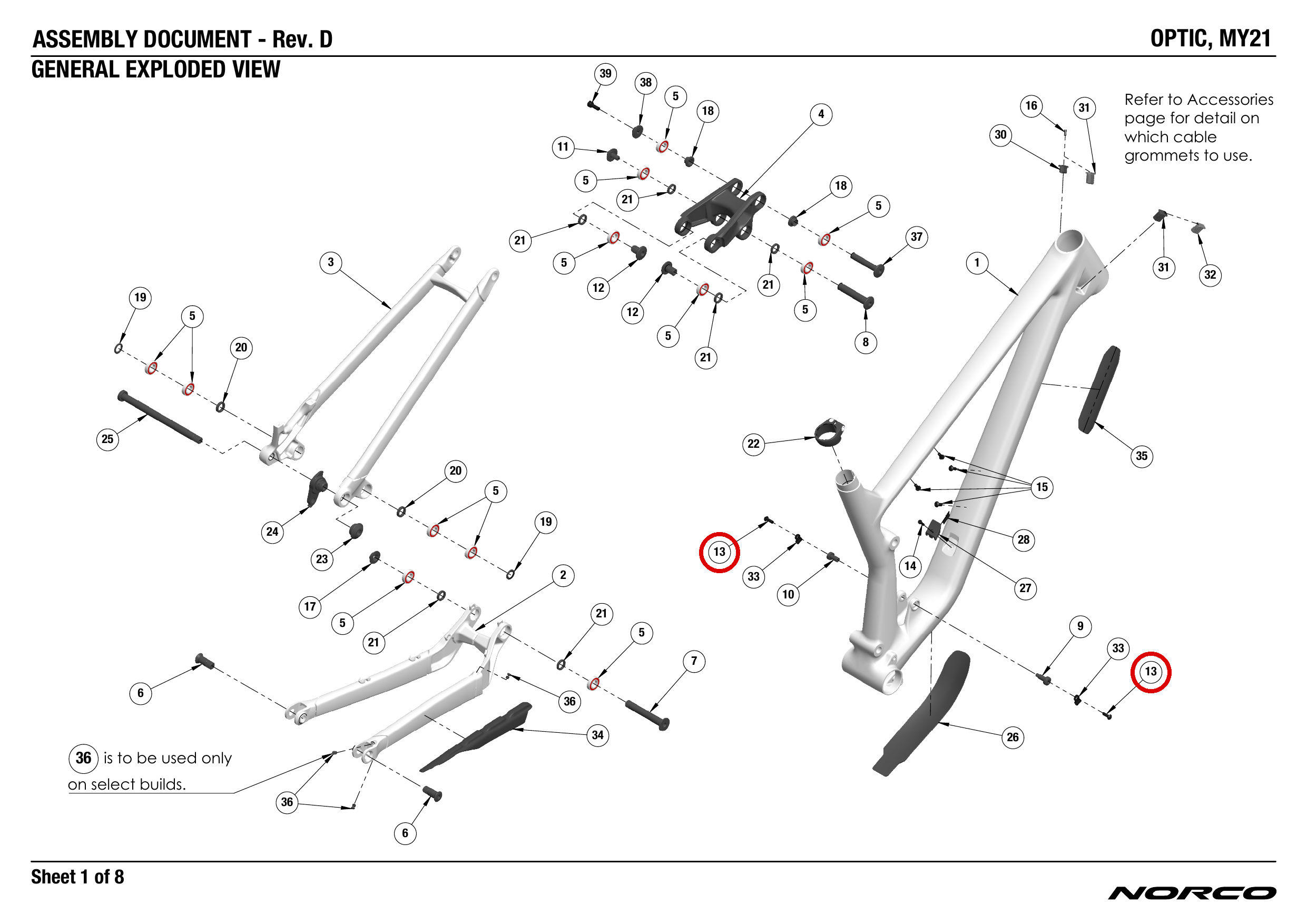 Official technical drawing with the relevant callout highlighted in red