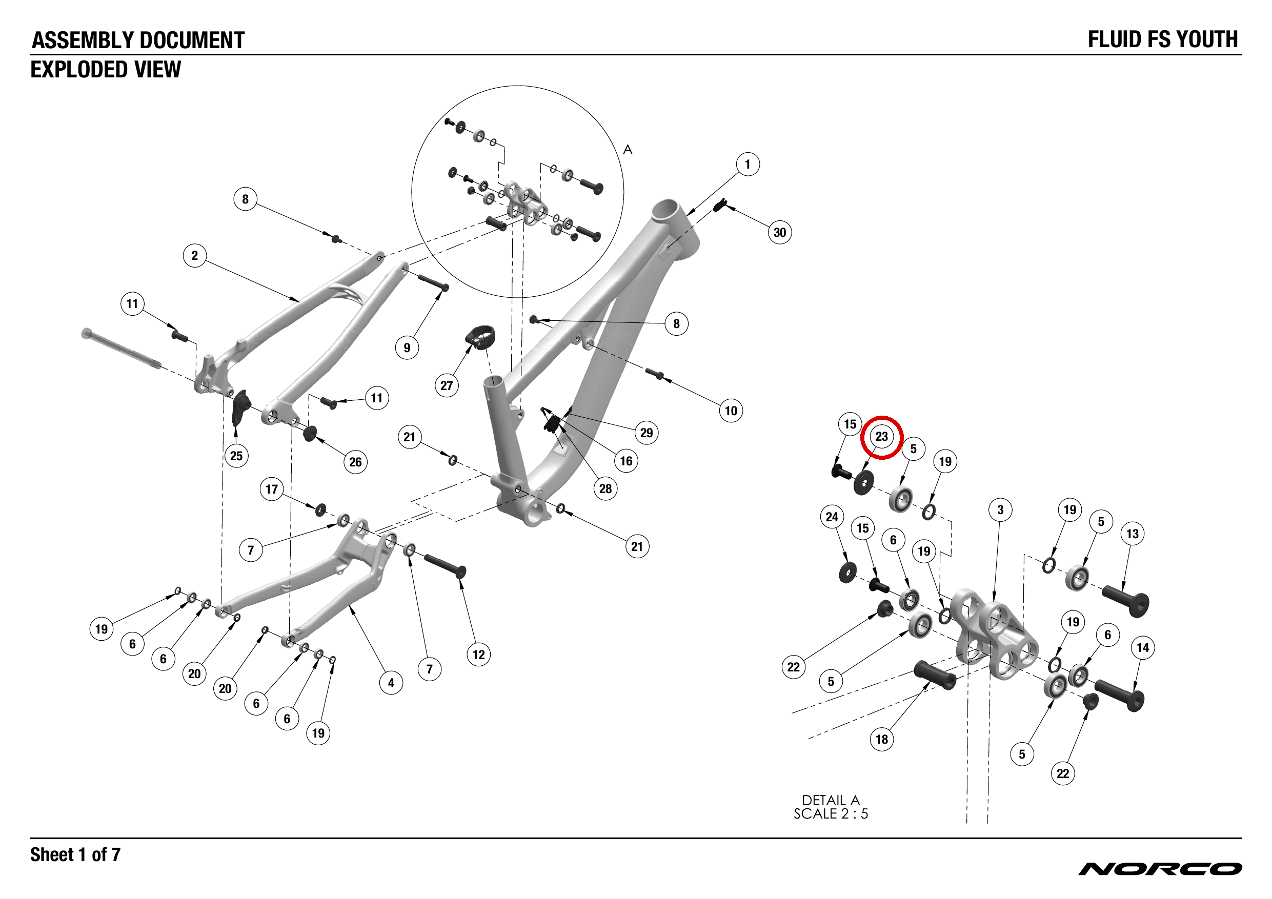 Official technical drawing with the relevant callout highlighted in red