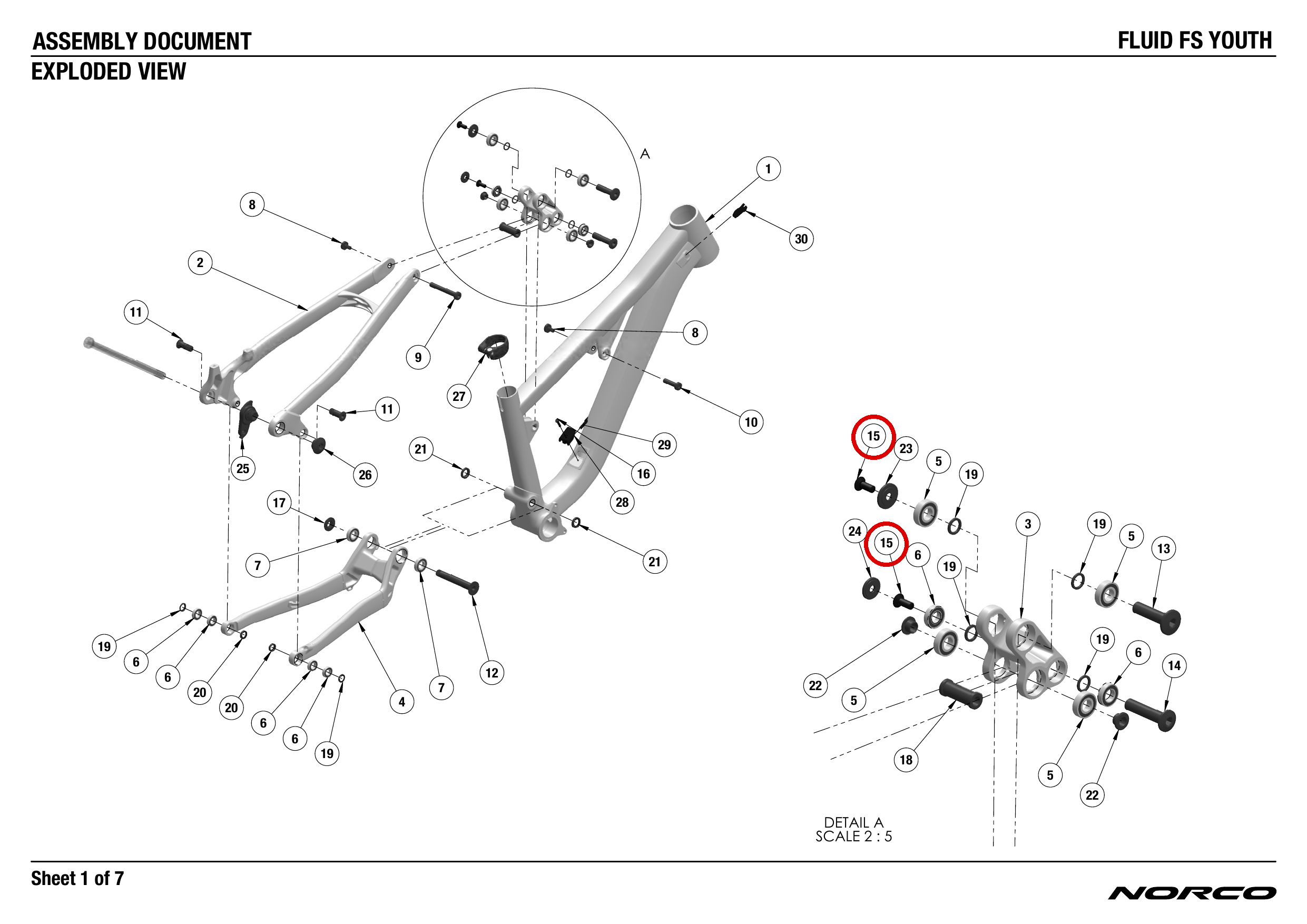 Official technical drawing with the relevant callout highlighted in red