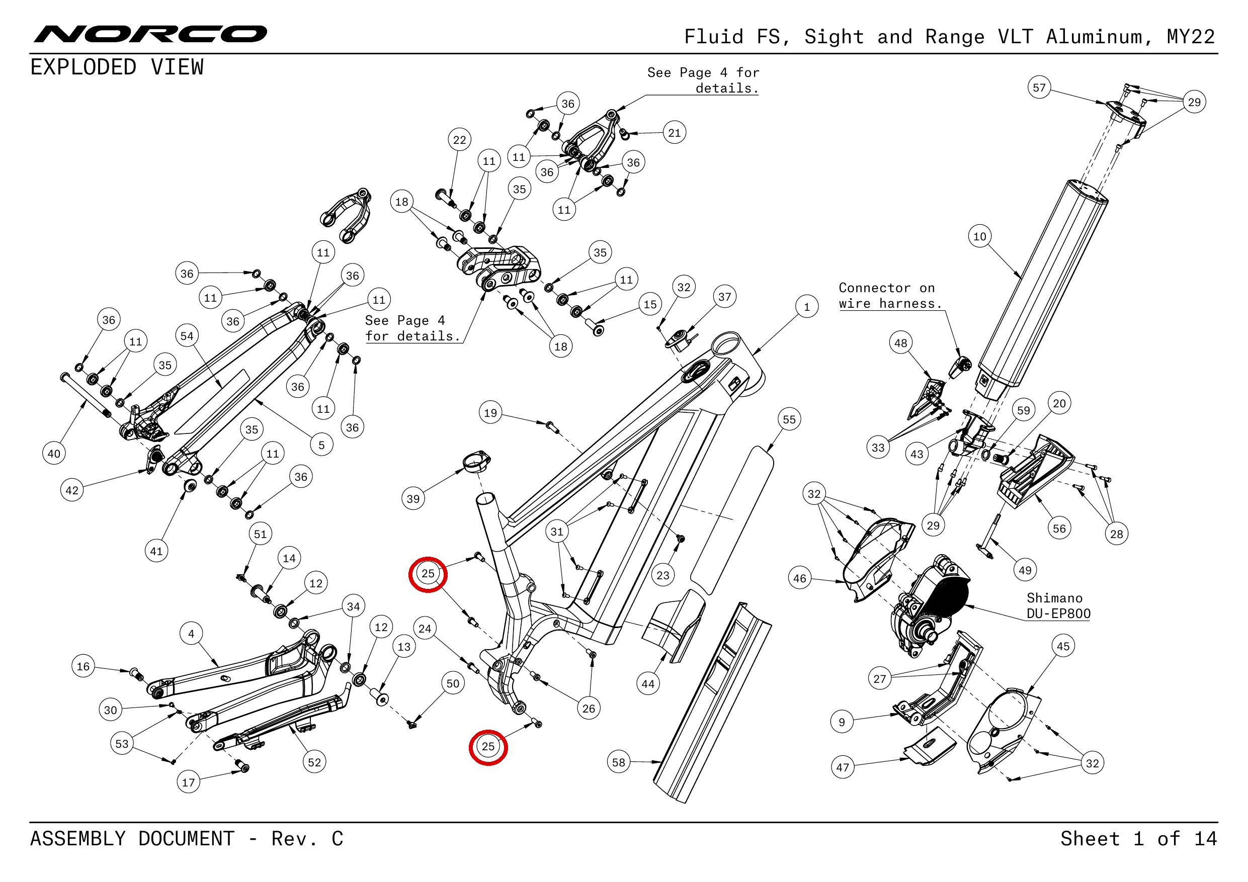 Official technical drawing with the relevant callout highlighted in red