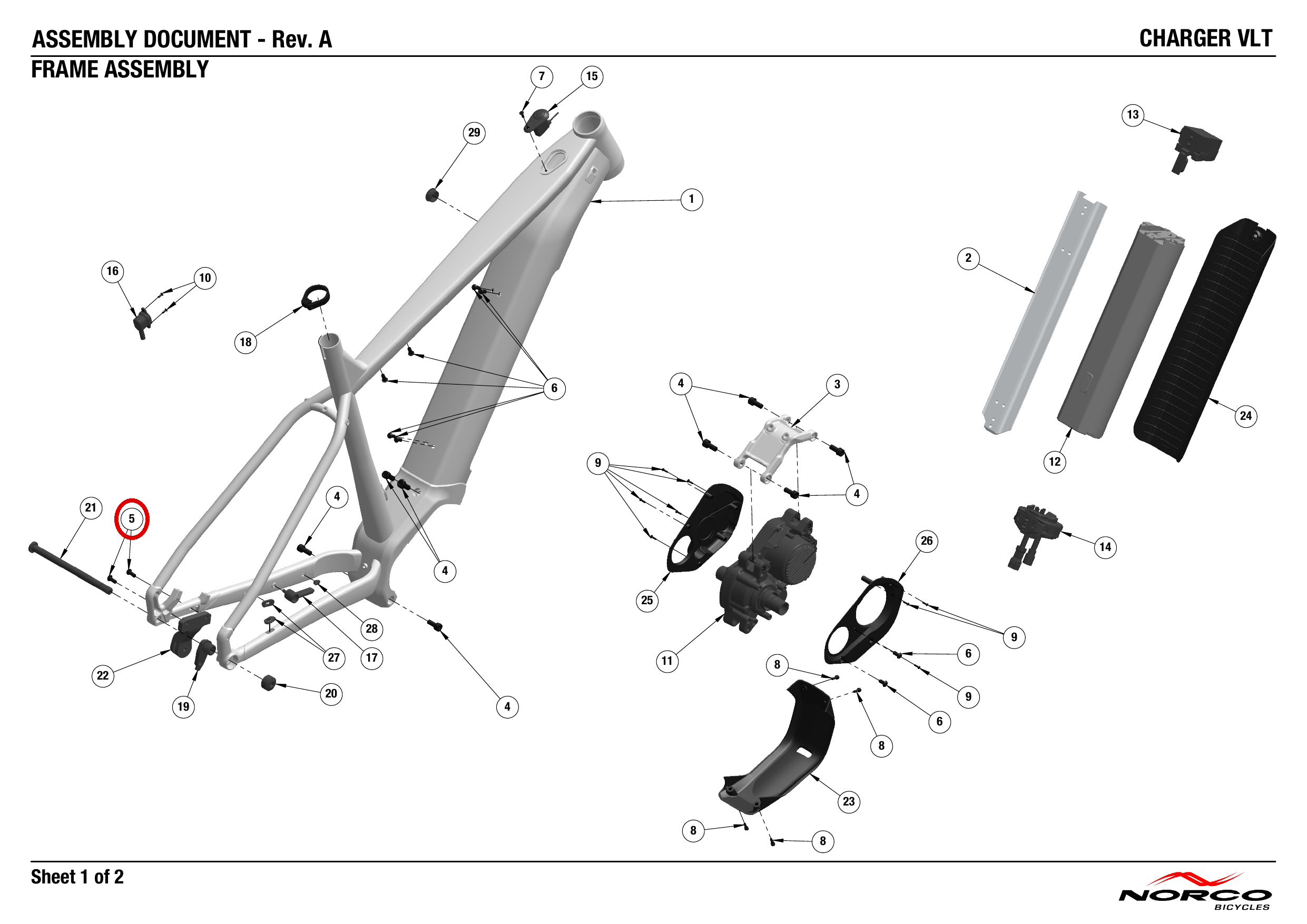 Official technical drawing with the relevant callout highlighted in red