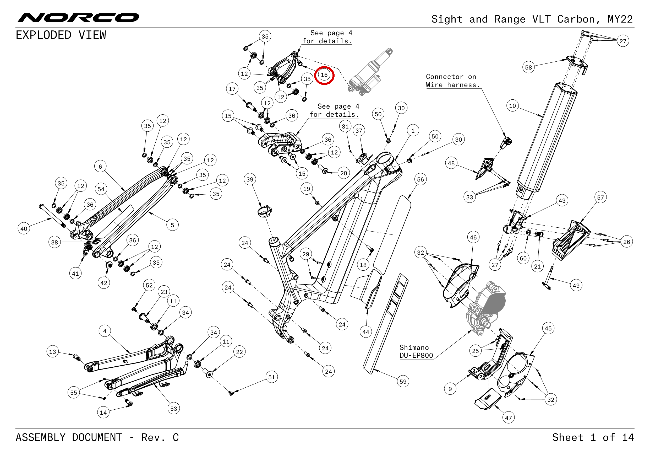 Official technical drawing with the relevant callout highlighted in red