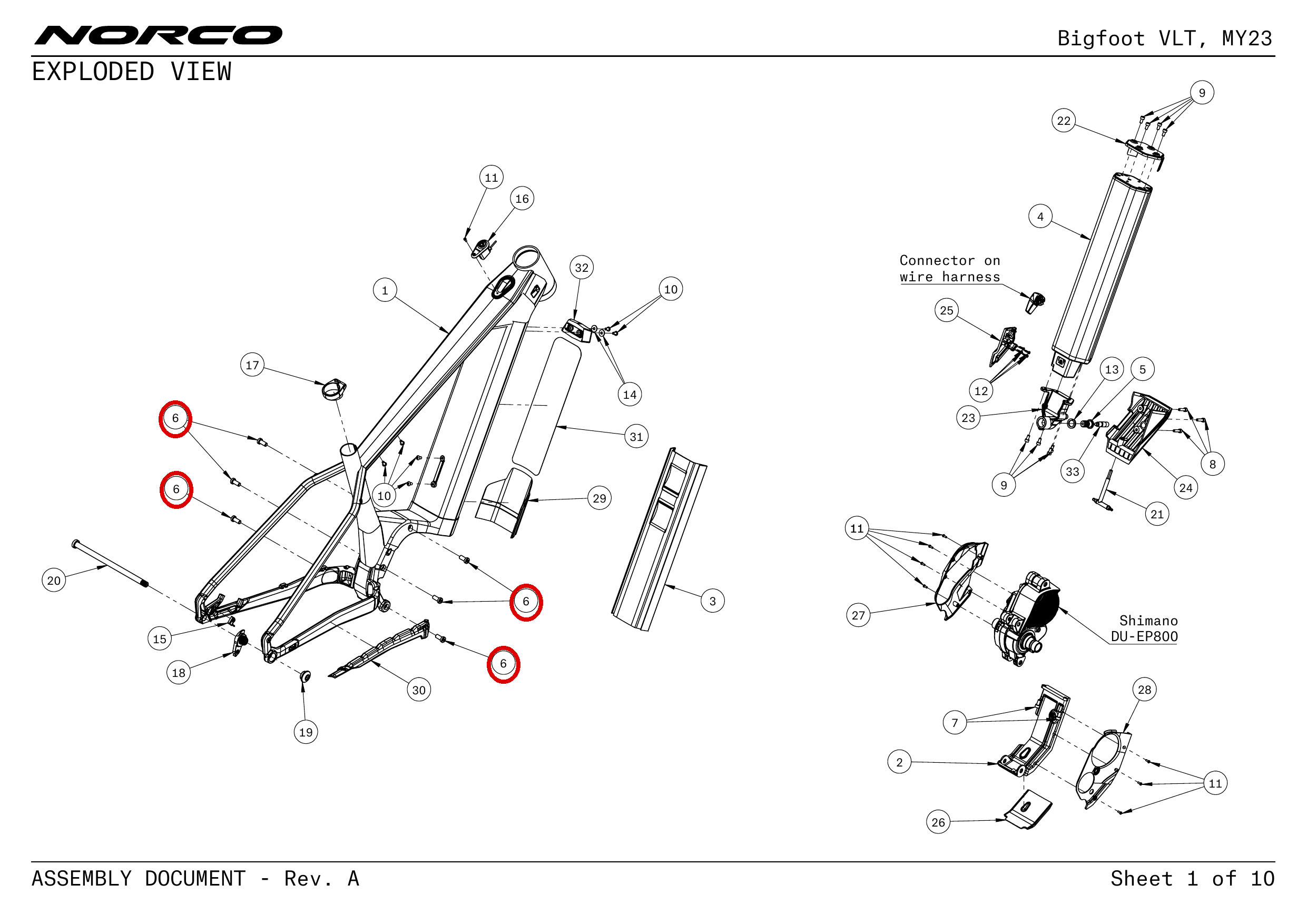 Official technical drawing with the relevant callout highlighted in red