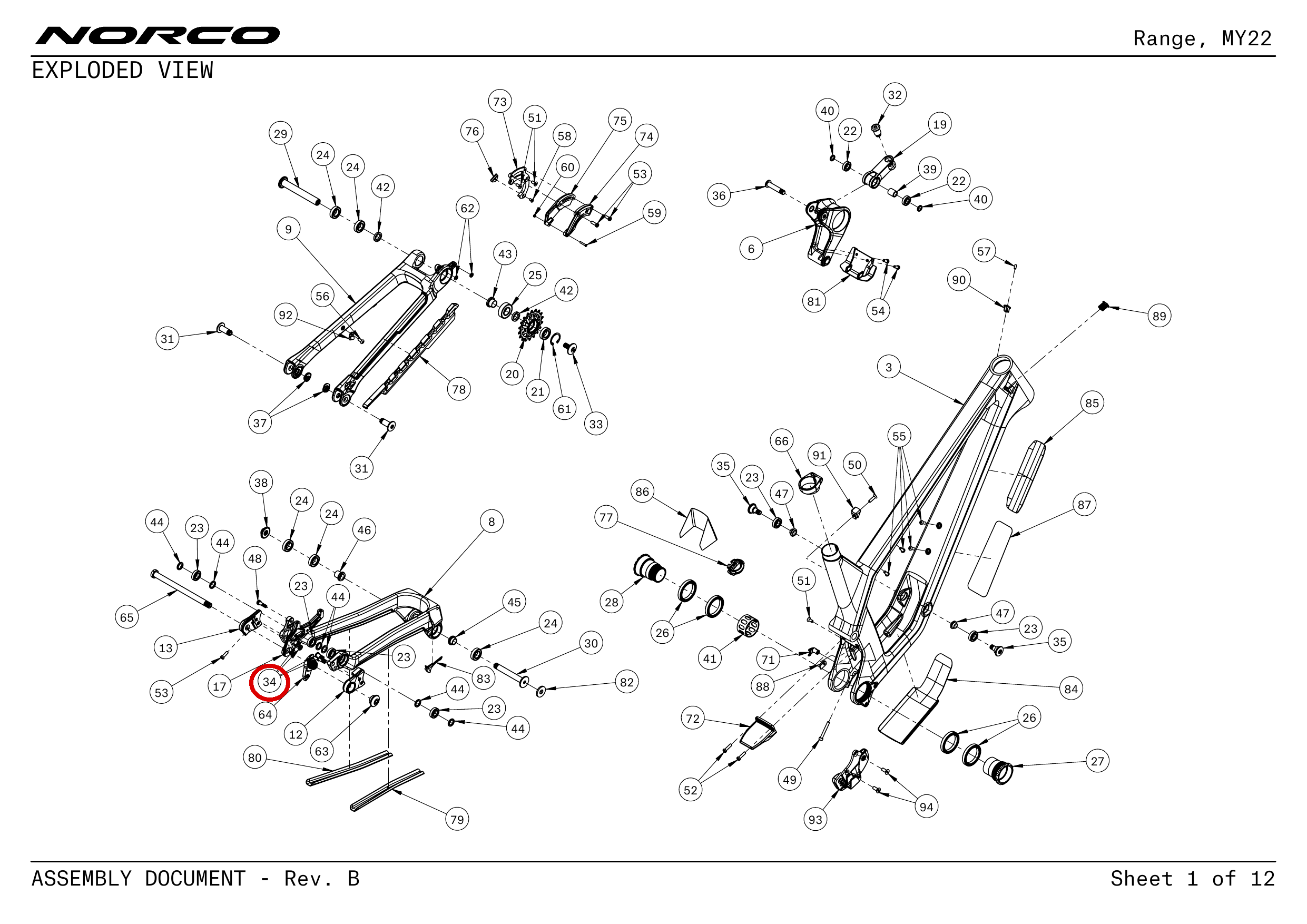 Official technical drawing with the relevant callout highlighted in red