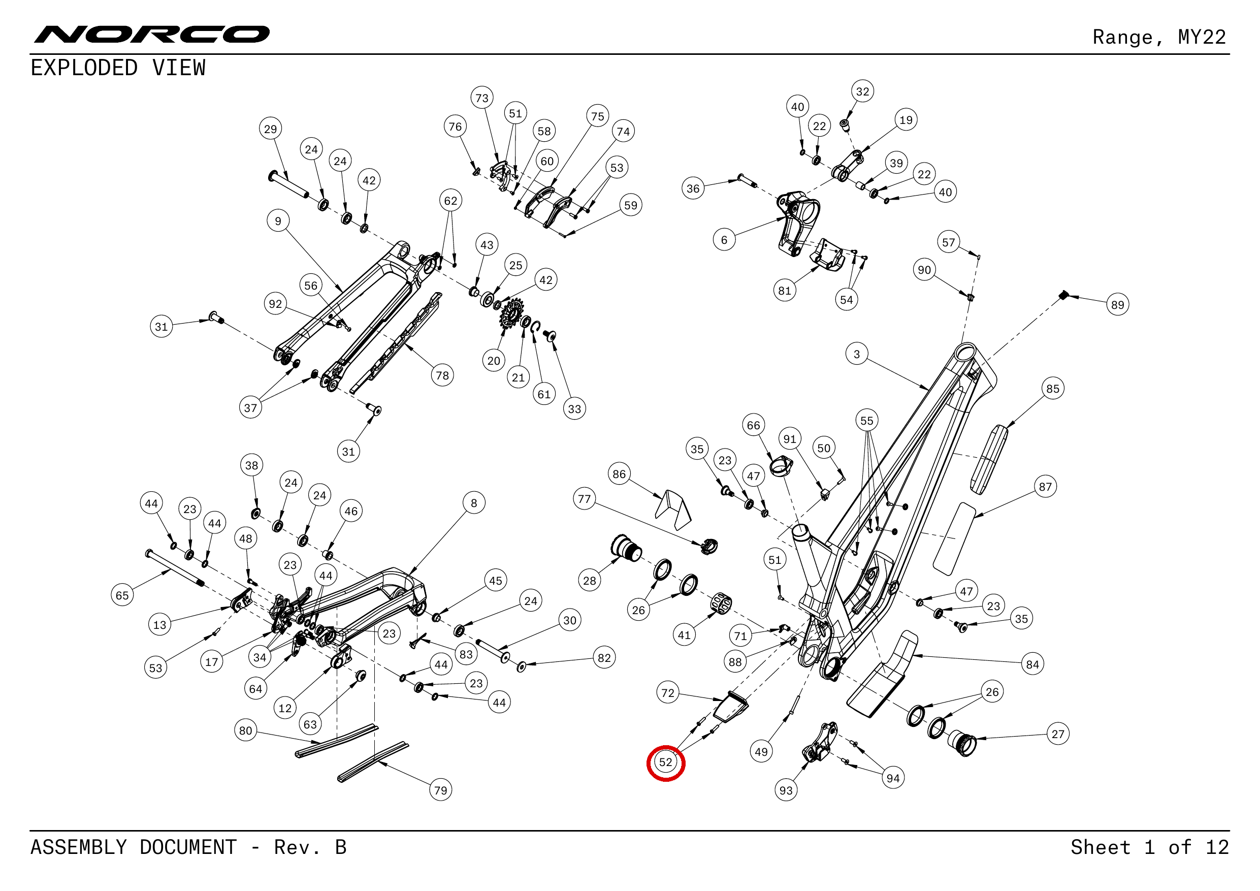 Official technical drawing with the relevant callout highlighted in red