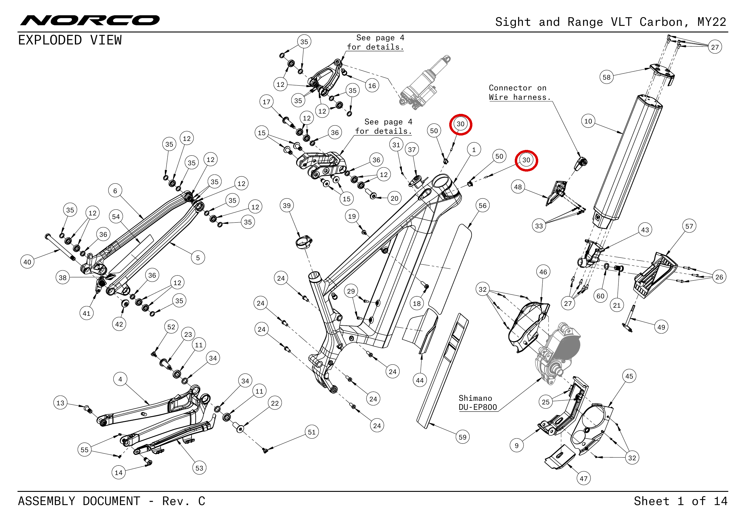 Official technical drawing with the relevant callout highlighted in red