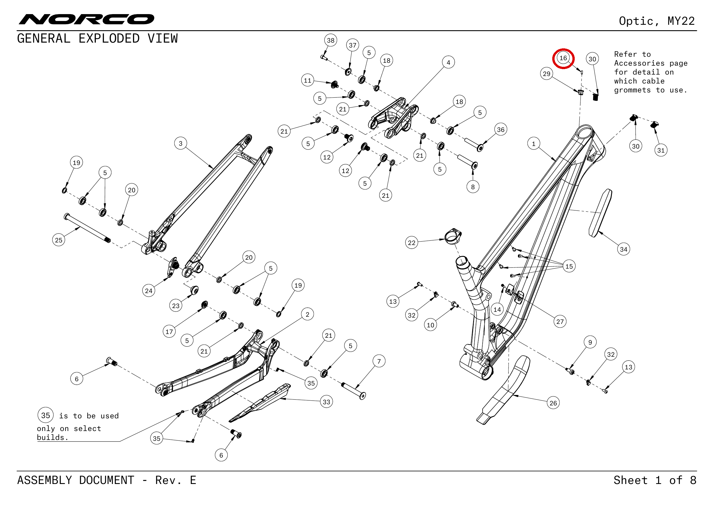 Official technical drawing with the relevant callout highlighted in red