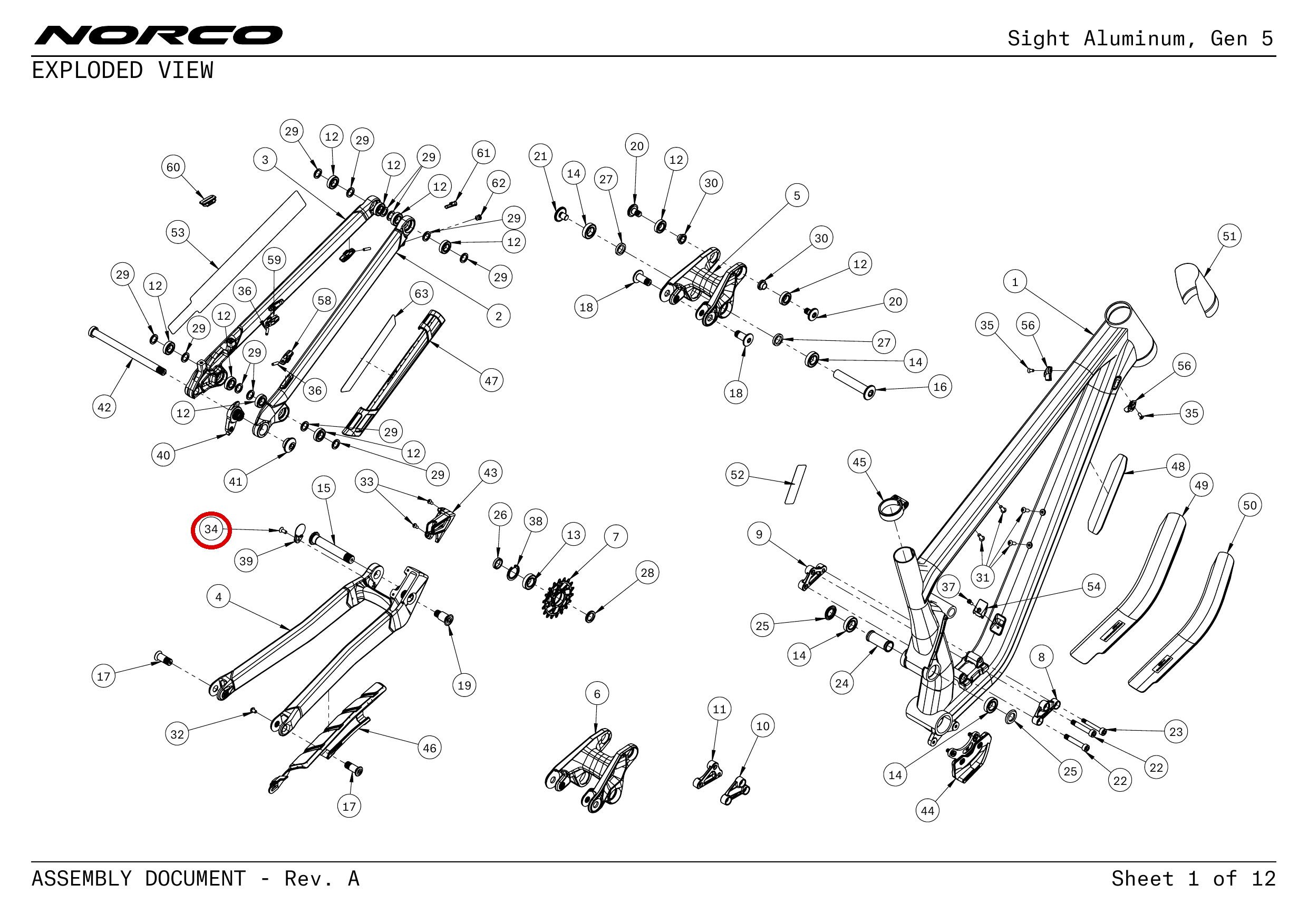 Official technical drawing with the relevant callout highlighted in red