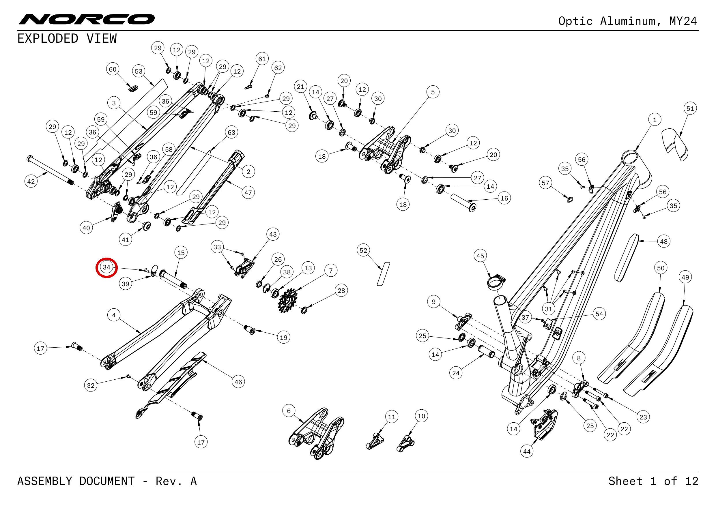Official technical drawing with the relevant callout highlighted in red