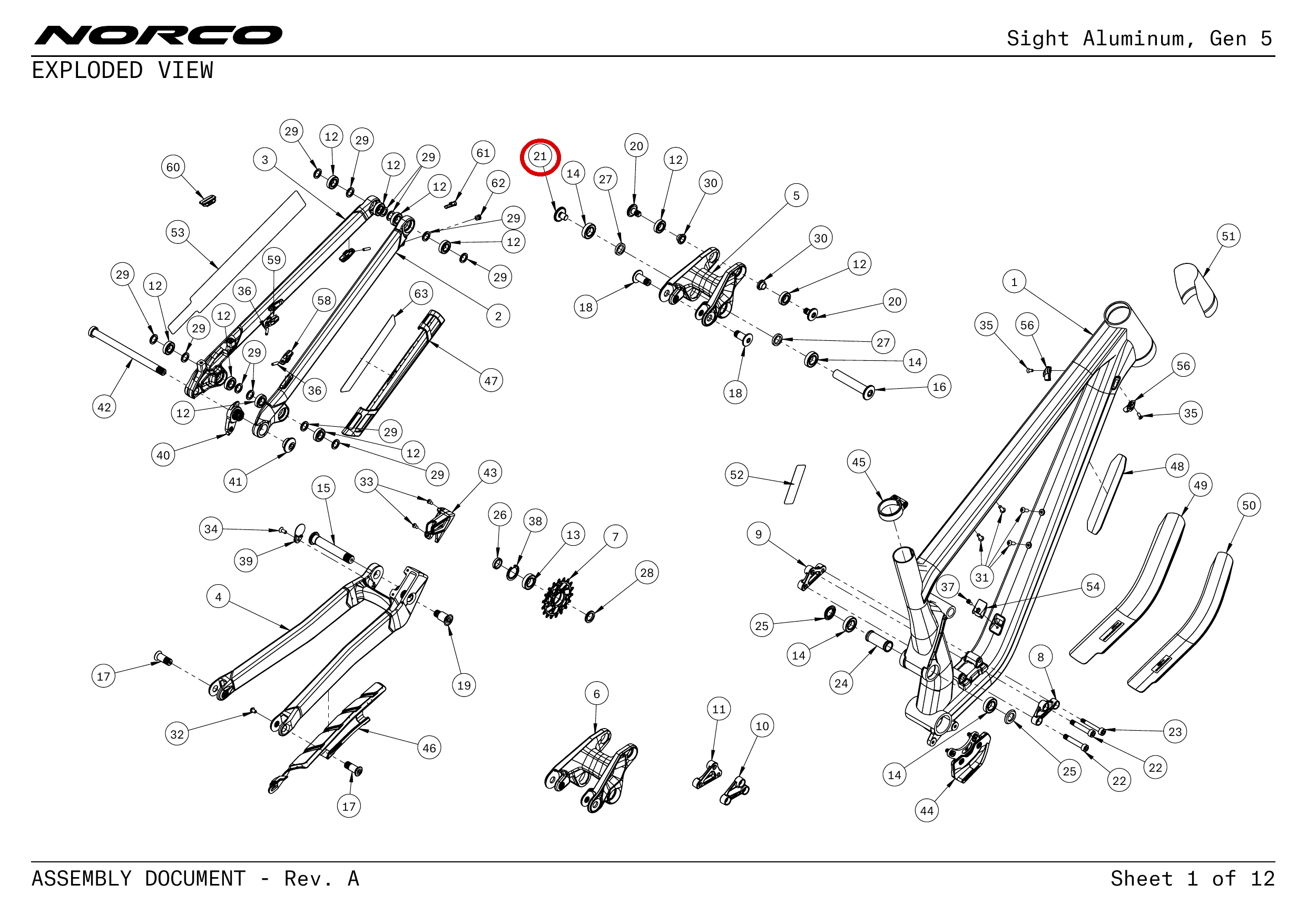Official technical drawing with the relevant callout highlighted in red