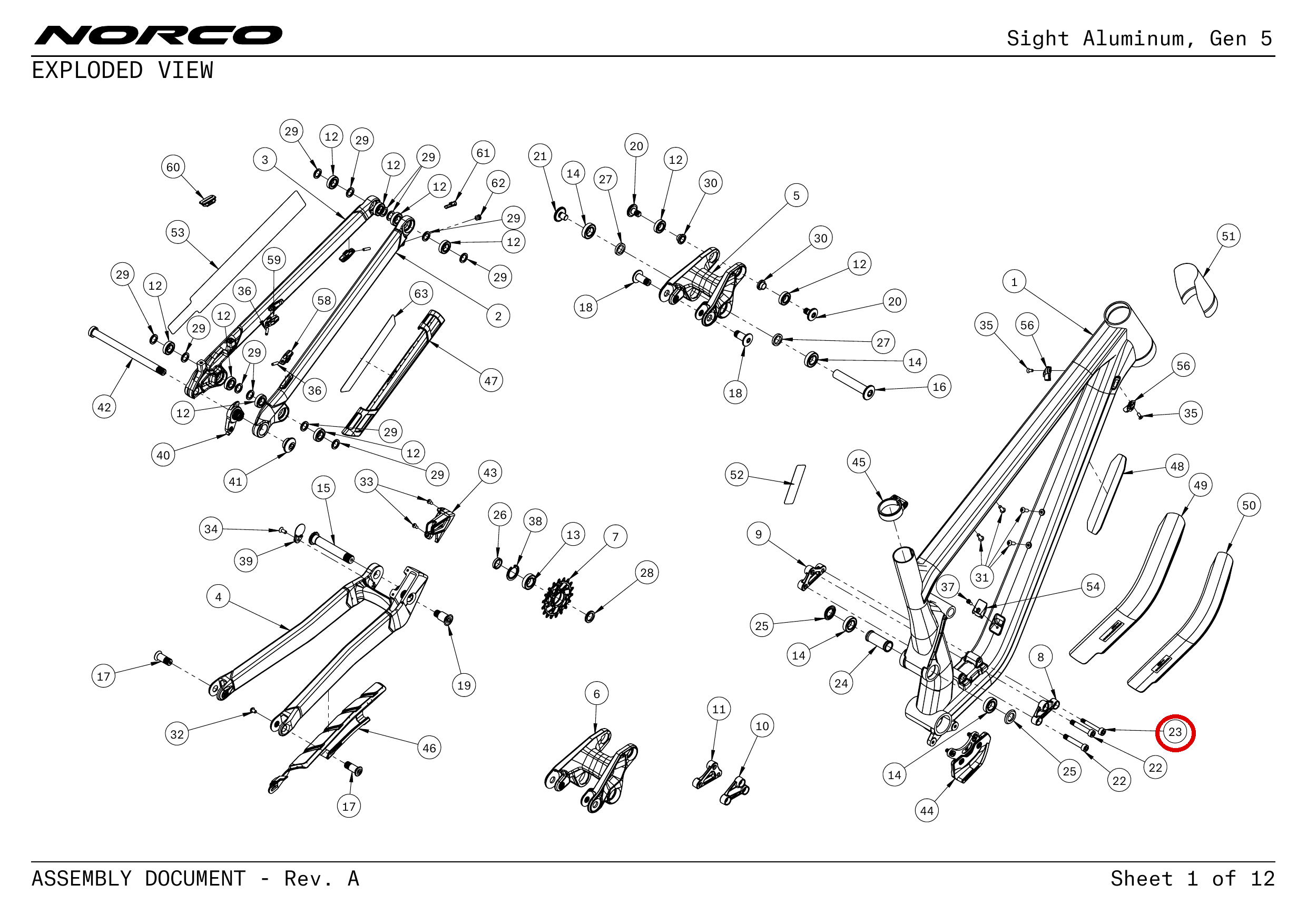 Official technical drawing with the relevant callout highlighted in red