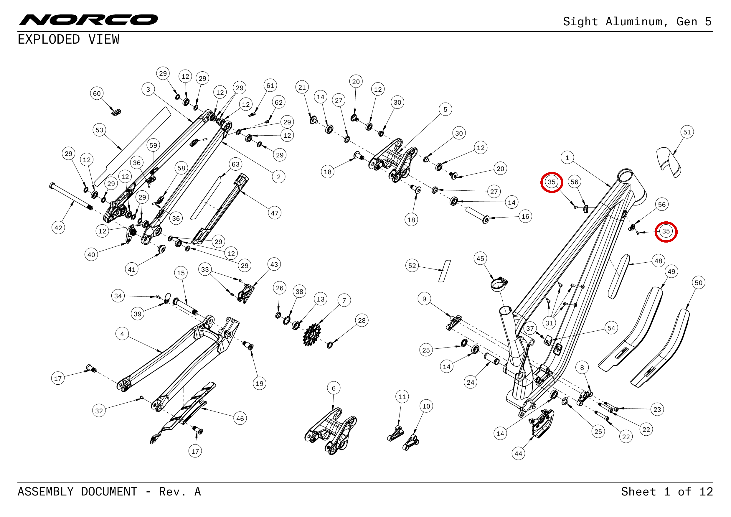 Official technical drawing with the relevant callout highlighted in red